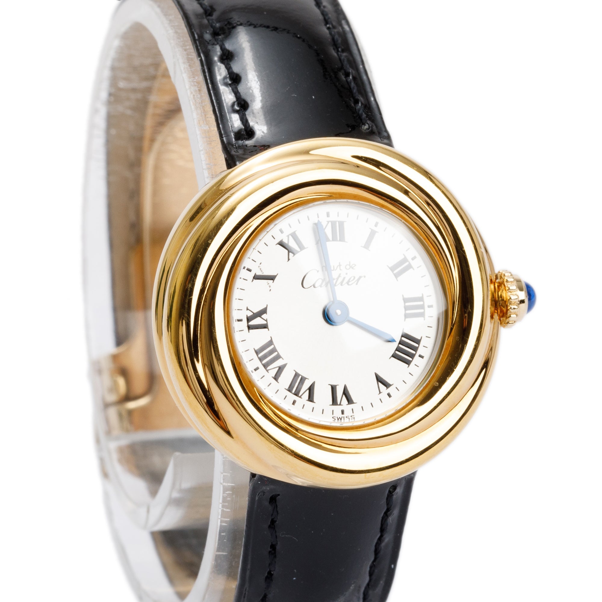 Cartier 18k Gold Vermeil Must De Cartier Trinity 27MM Watch w/ Box & Papers