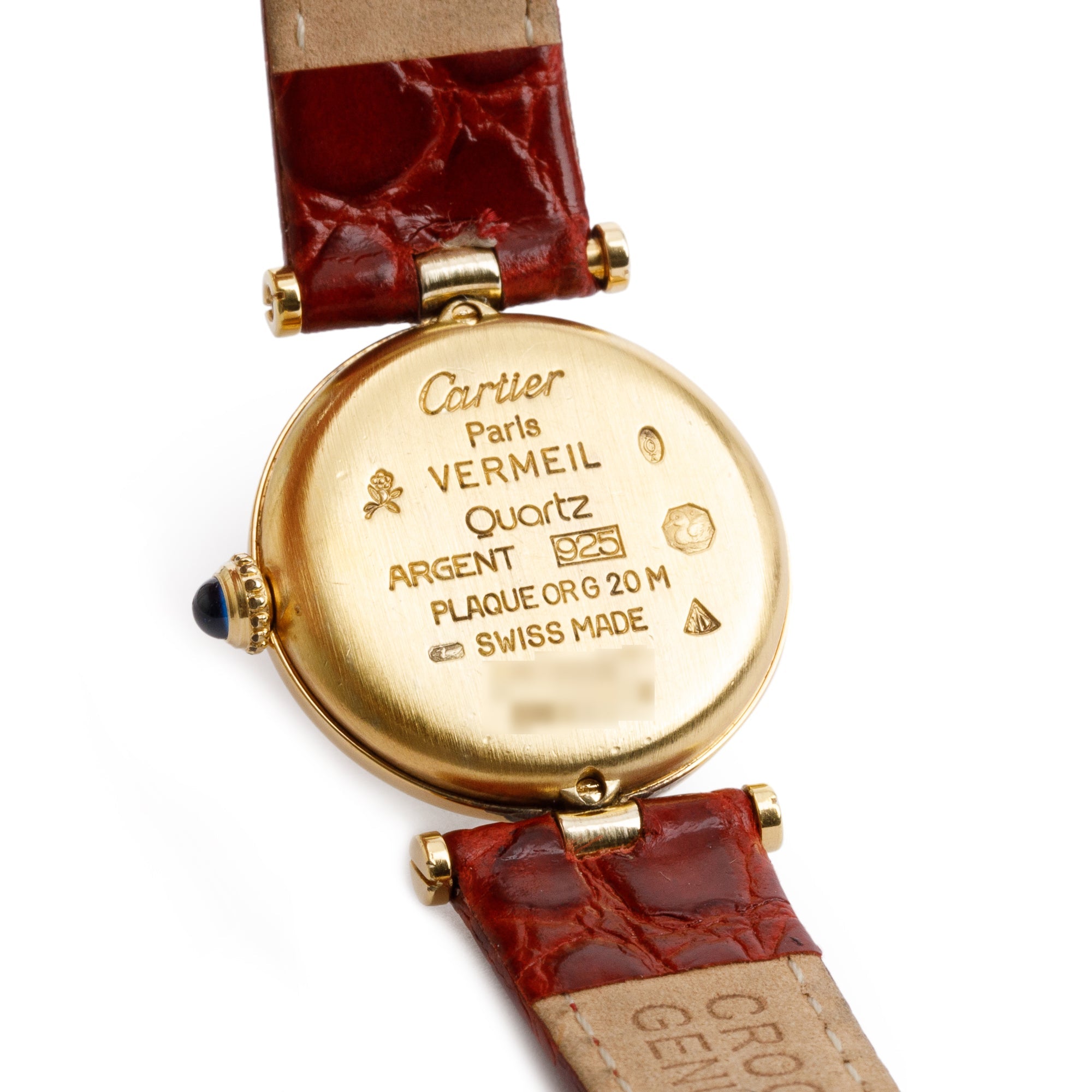 Cartier 18k Gold Vermeil Sterling Silver Must De Cartier Vendome 24MM Watch