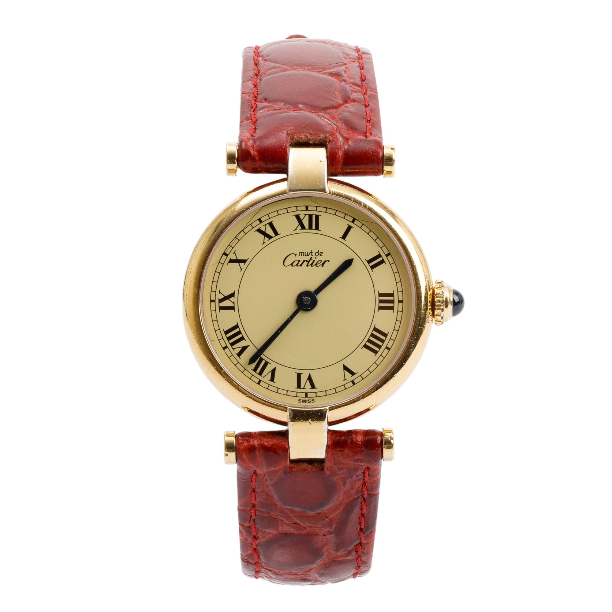 Cartier 18k Gold Vermeil Sterling Silver Must De Cartier Vendome 24MM Watch