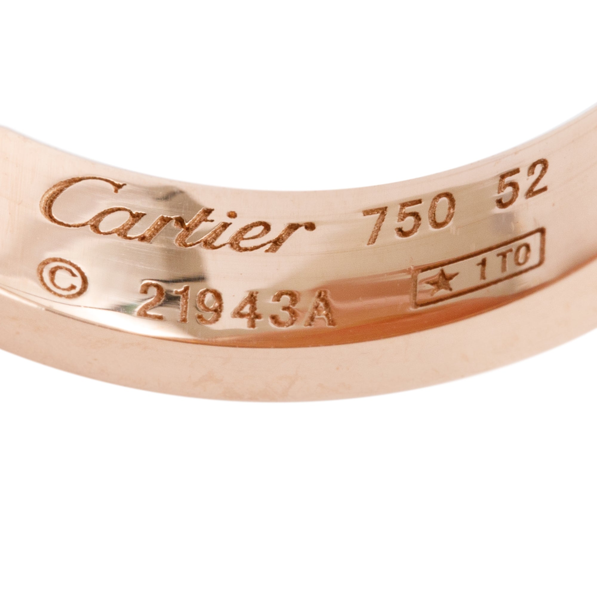 Cartier 18k Rose Gold 3.6 MM Love Wedding Band Ring