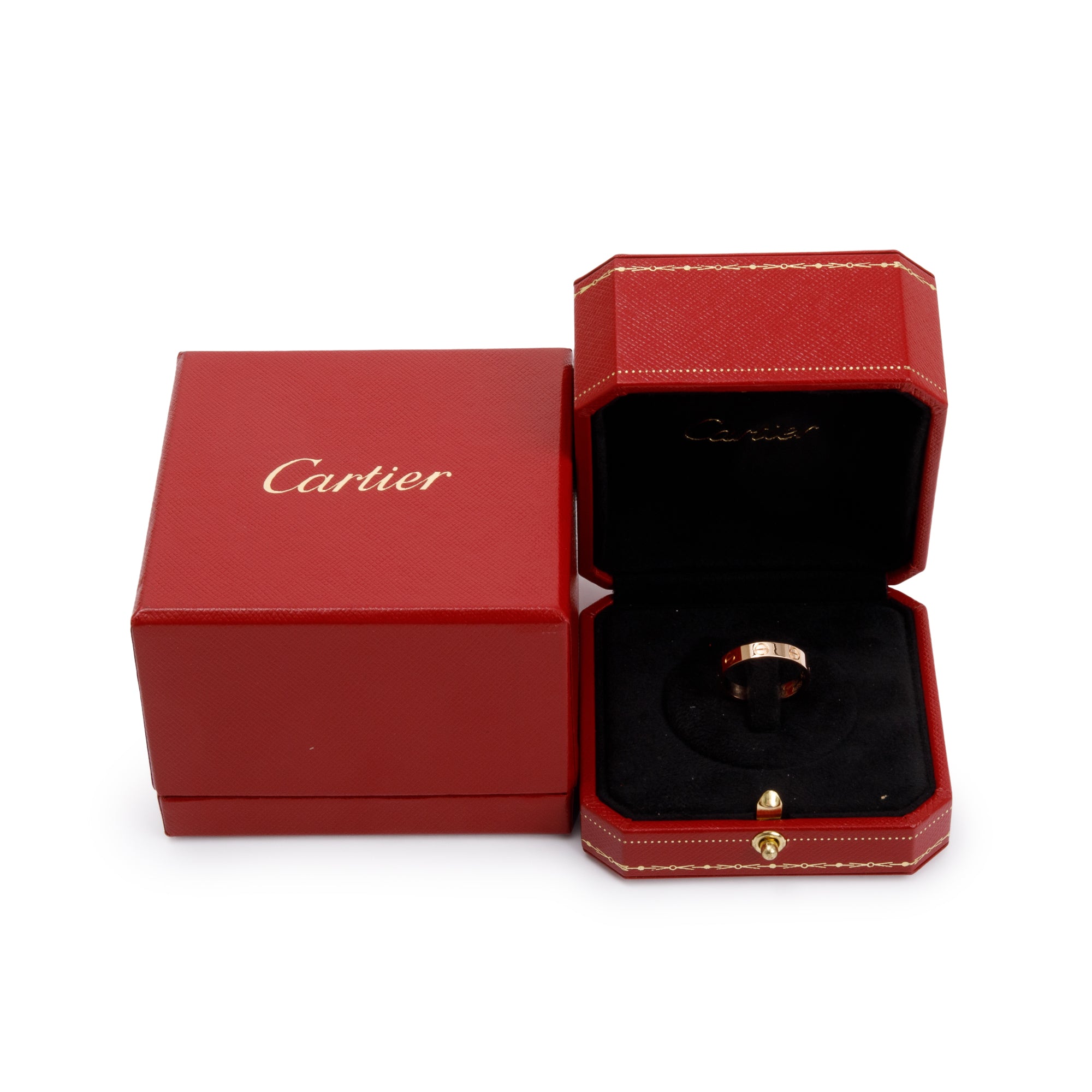 Cartier 18k Rose Gold 3.6 MM Love Wedding Band Ring, Size 52 6 w/ Box
