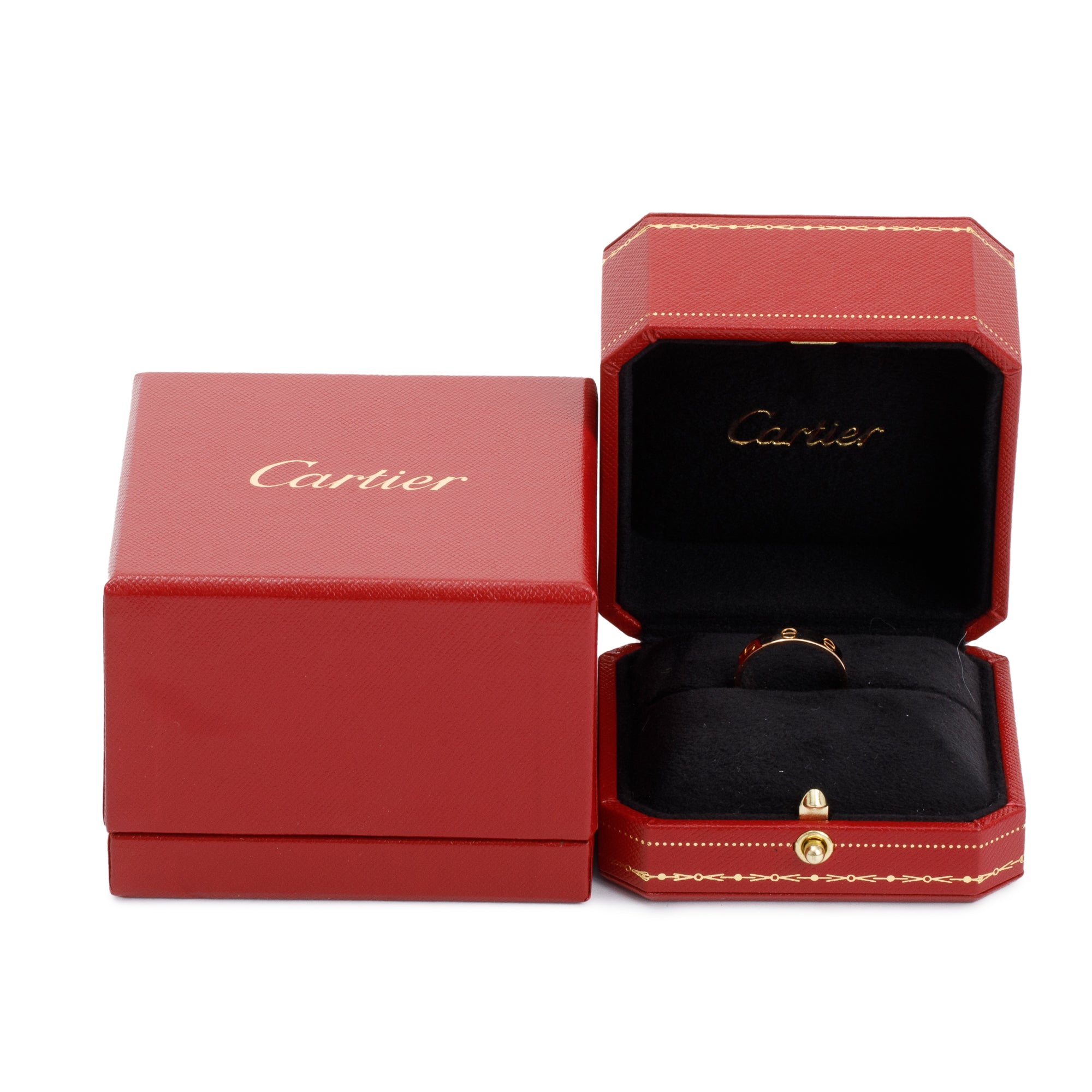 Cartier 18k Rose Gold 3.6 mm Love Wedding Band Ring, Size 56 7.75 w/ Box & Receipt