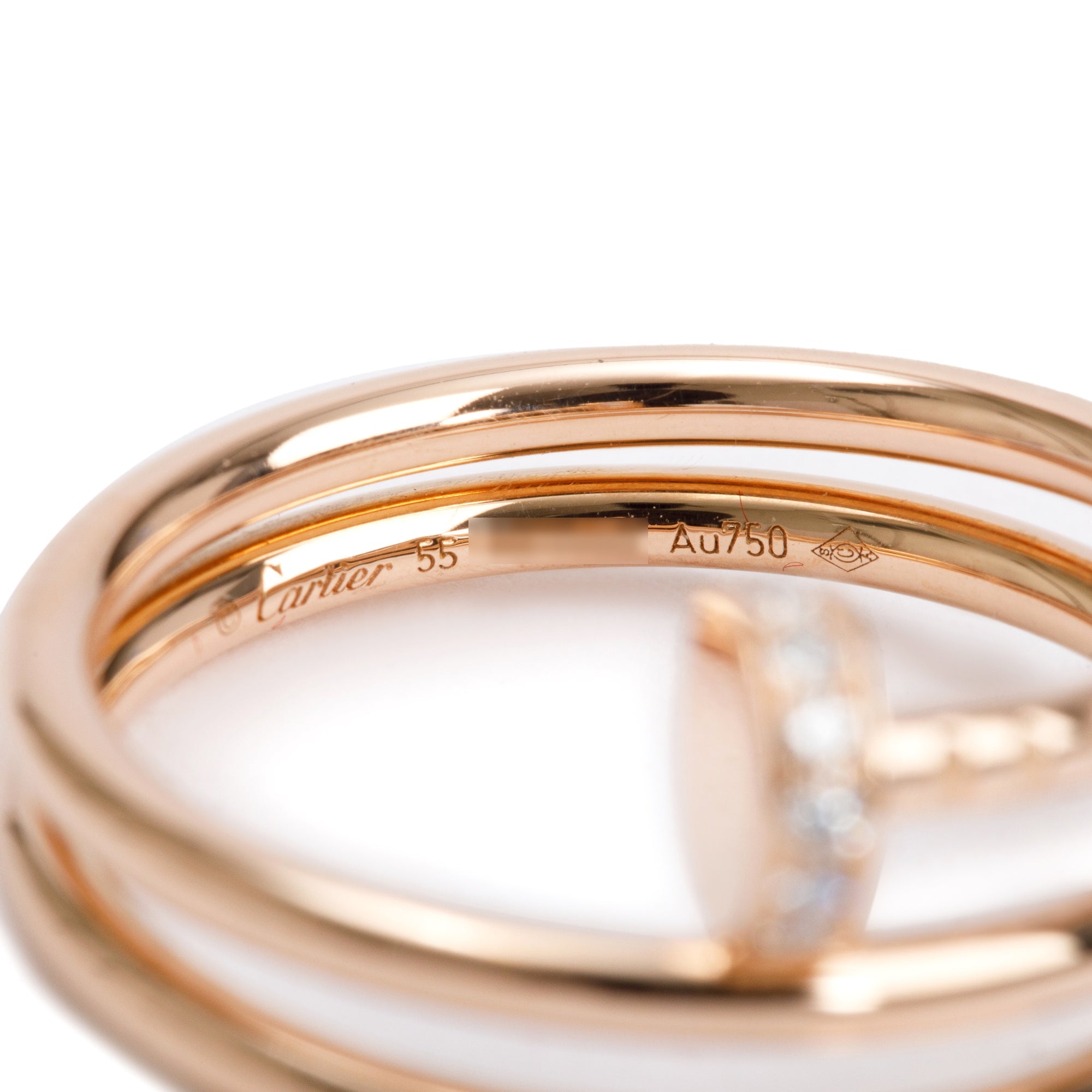 Cartier 18k Rose Gold Diamond Juste Un Clou Ring, Size 55 7.25