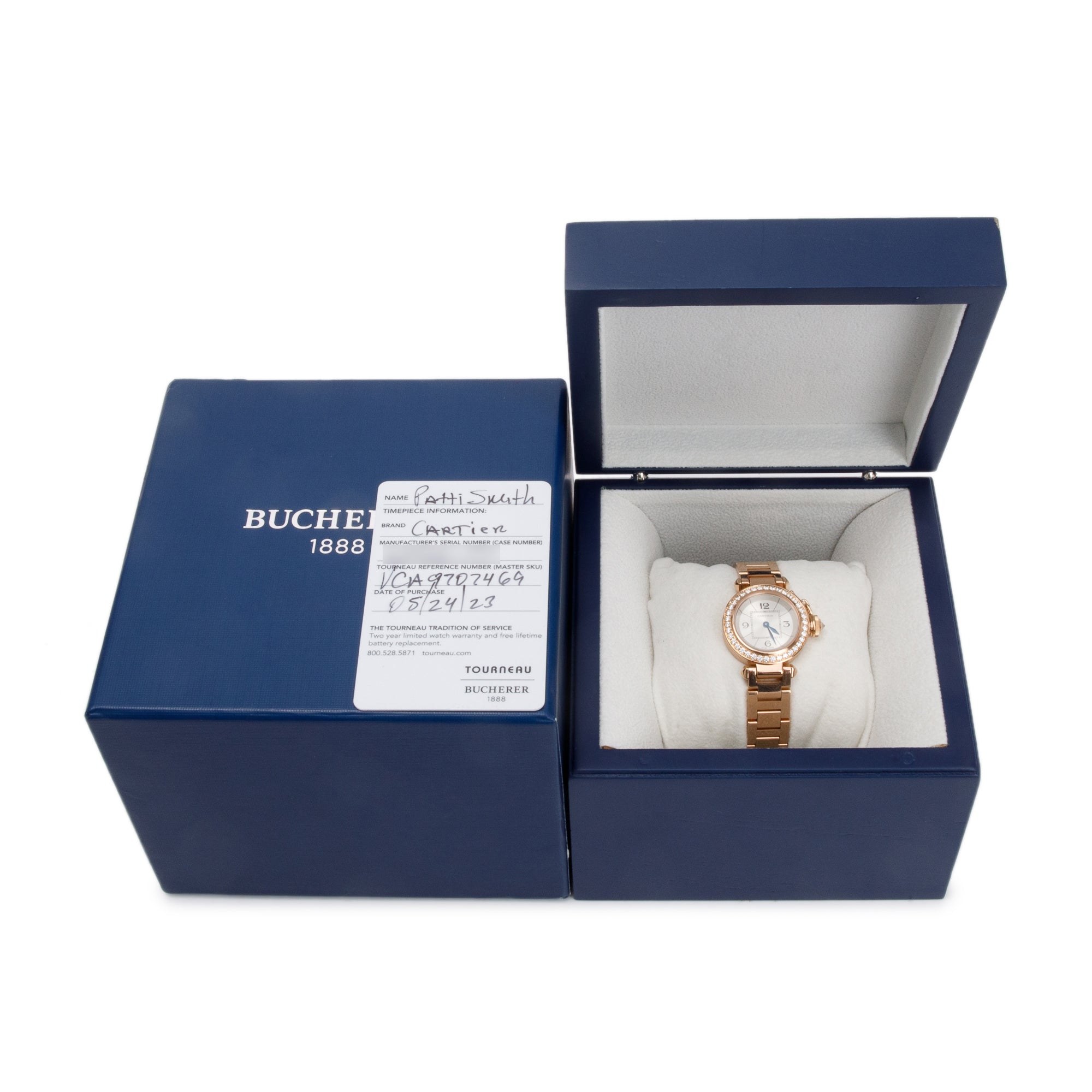 Cartier 18k Rose Gold Diamond Mini Miss Pasha 27 MM Watch