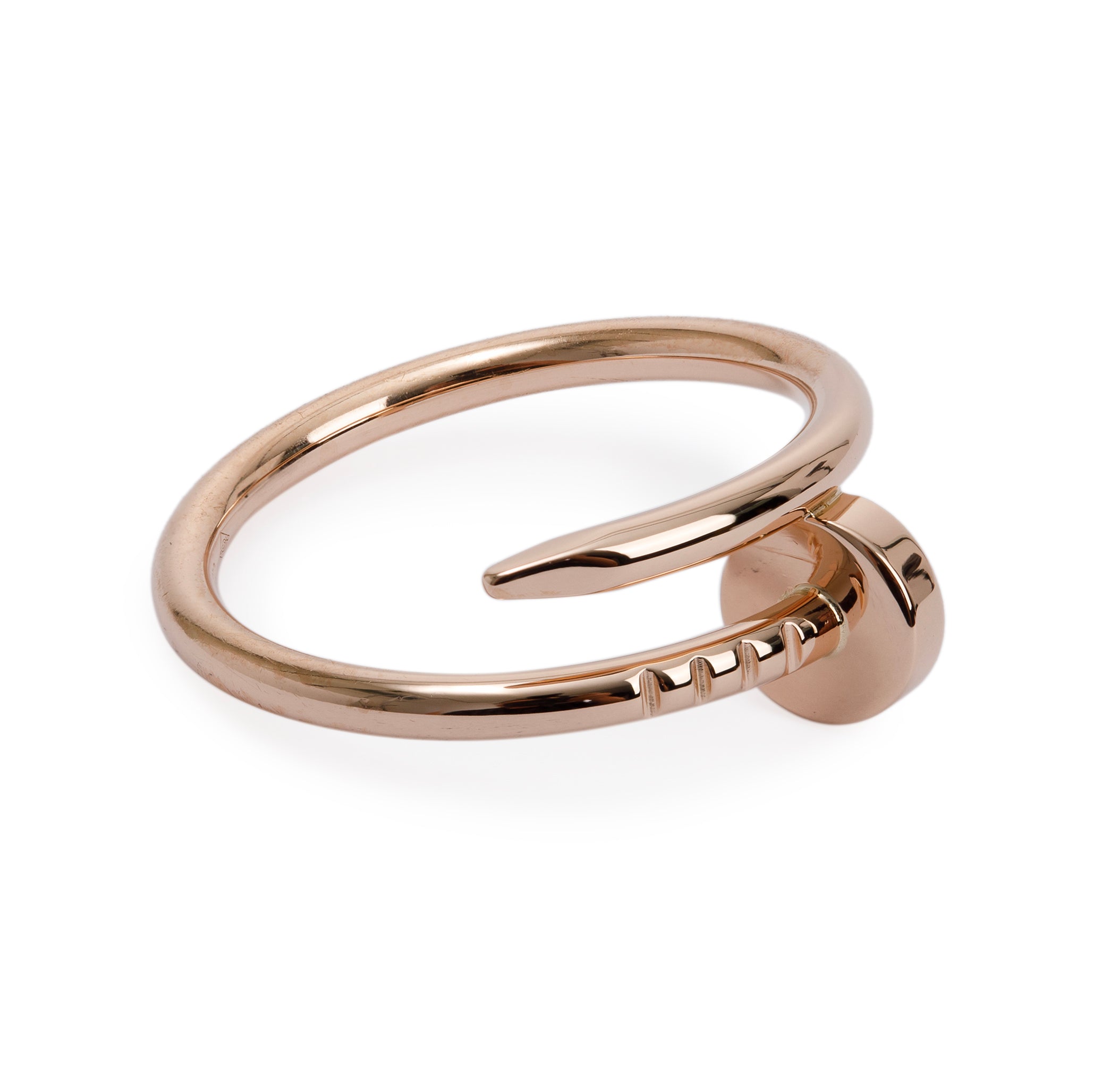 Cartier 18k Rose Gold Juste Un Clou Ring, Small Model w/ Box & Certificate