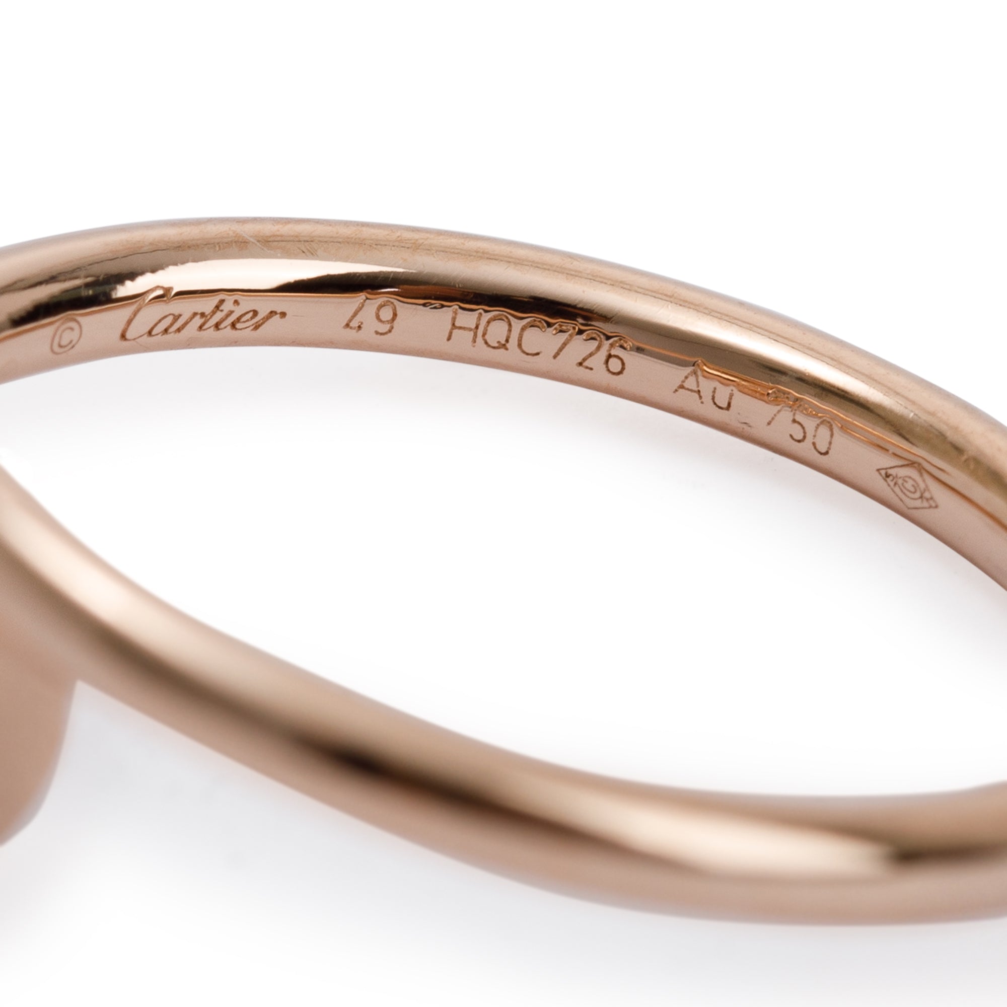 Cartier 18k Rose Gold Juste Un Clou Ring, Small Model w/ Box & Certificate