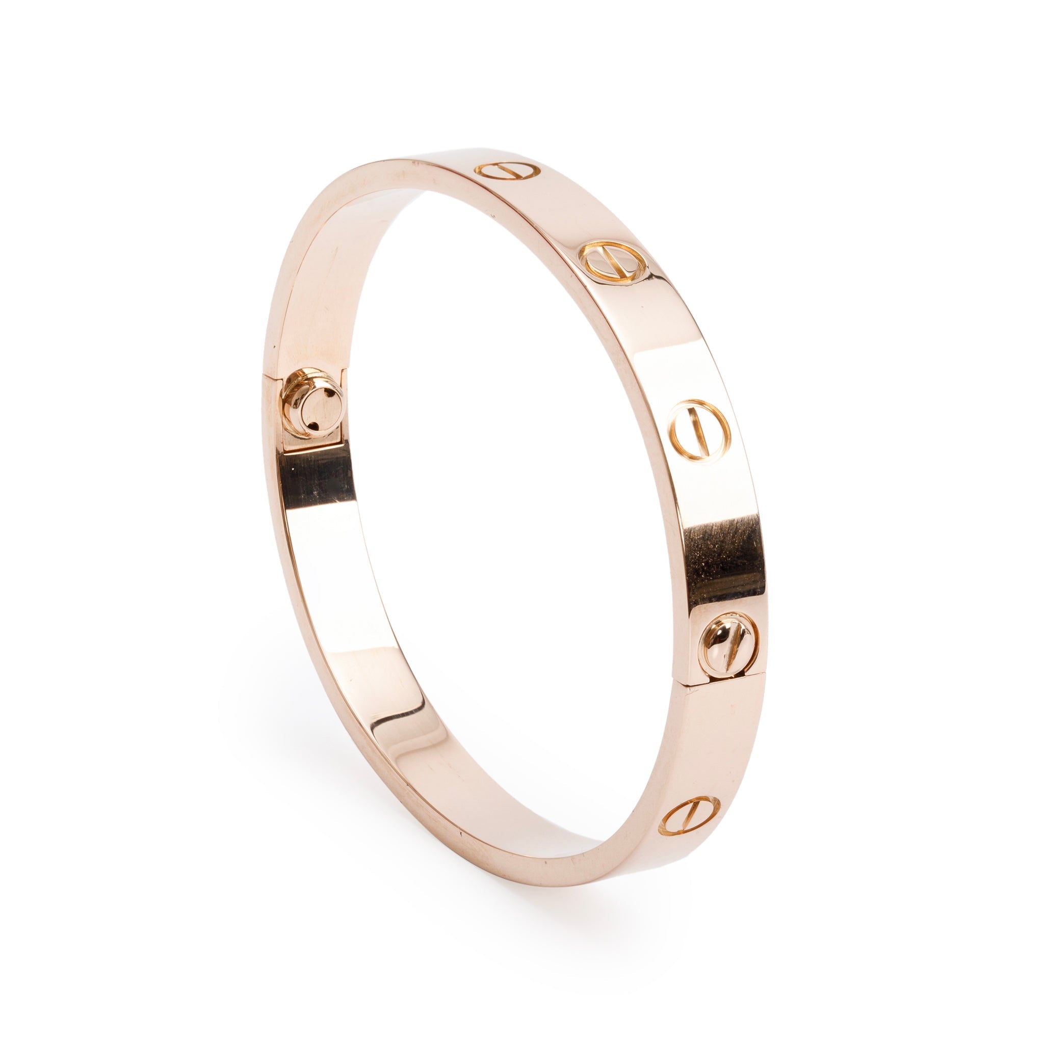 cartier love bracelet rose gold size 16