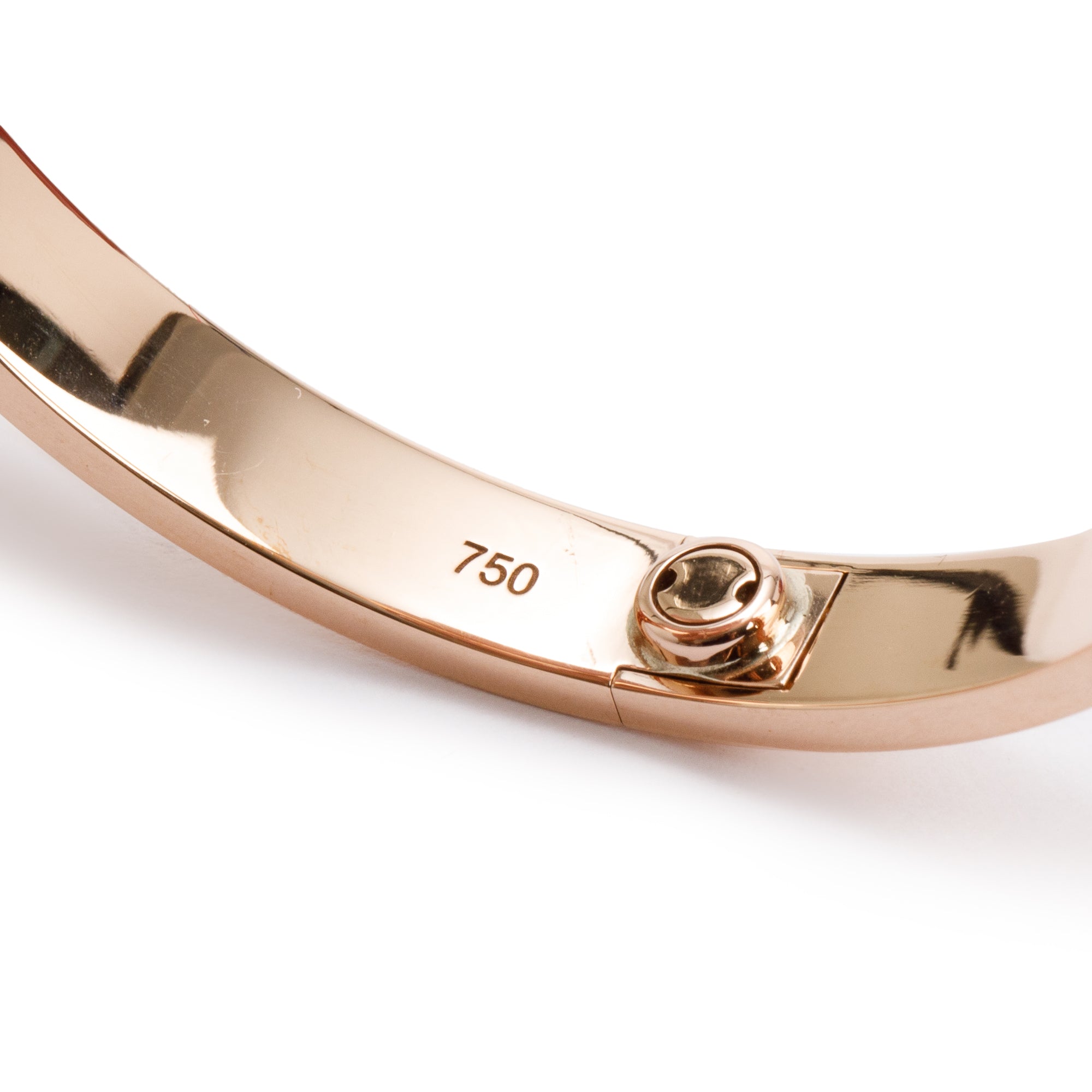 Cartier 18k Rose Gold Love Bracelet, Size 17 w/ Box & Certificate