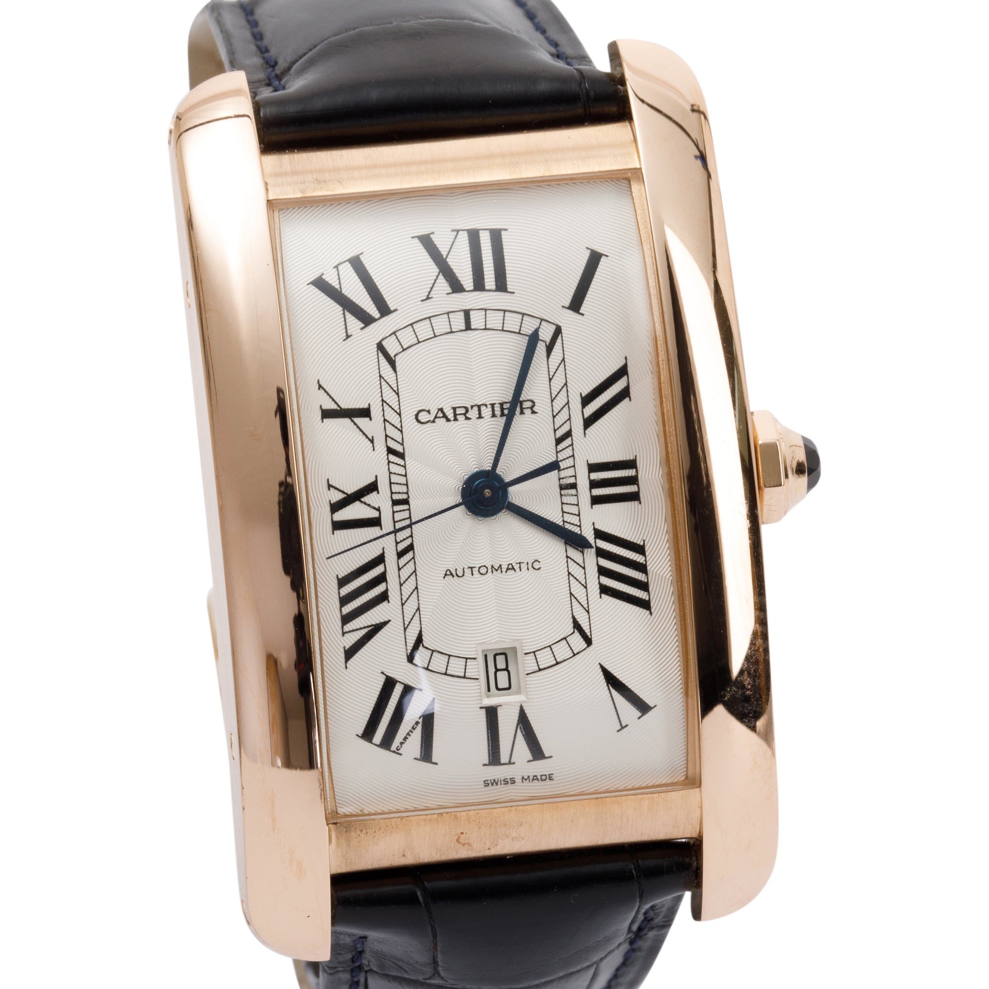 Cartier 18k Rose Gold Tank Americaine XL Watch