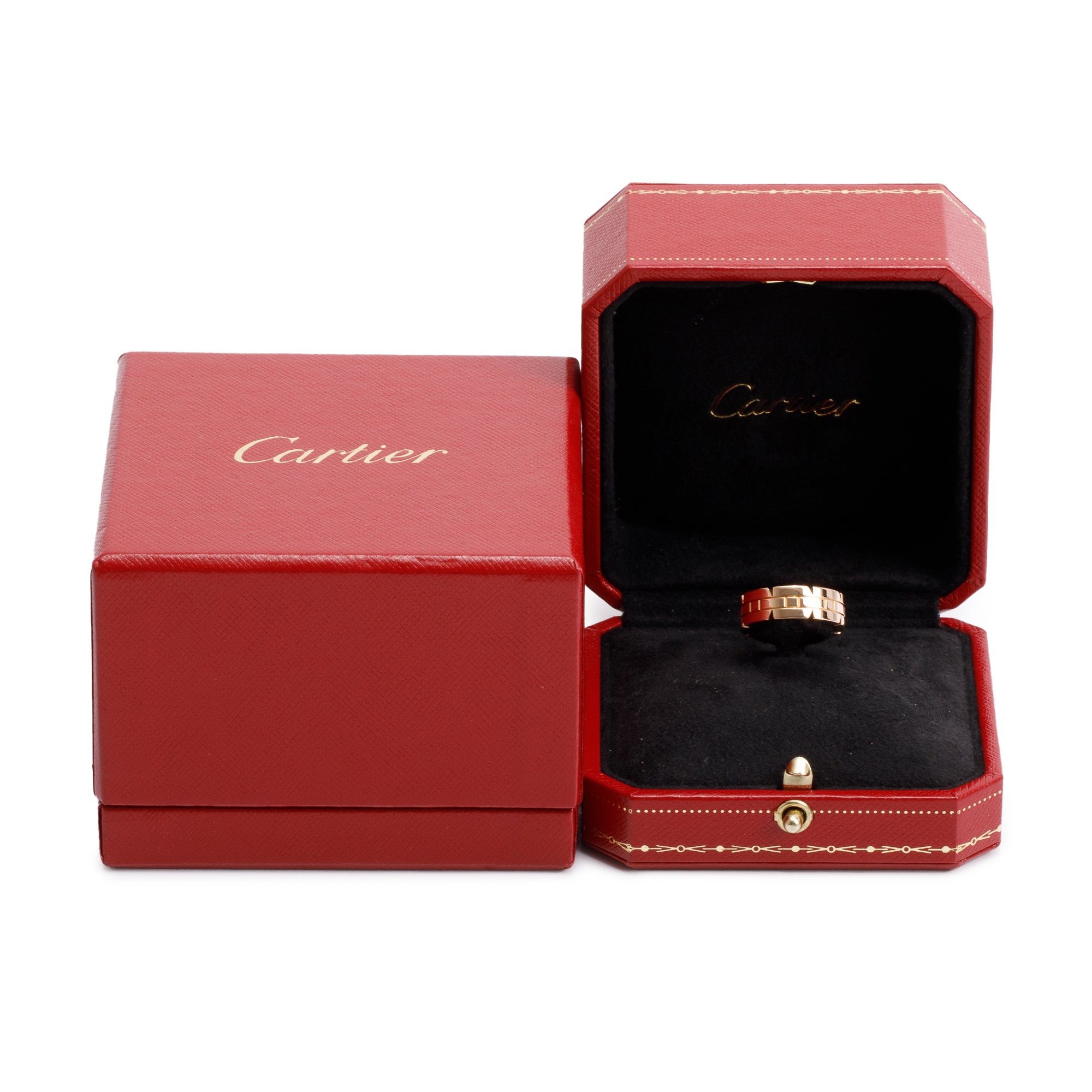Cartier 18k Rose Gold Tank Francaise Ring, Size 48 4.5 w/ Box