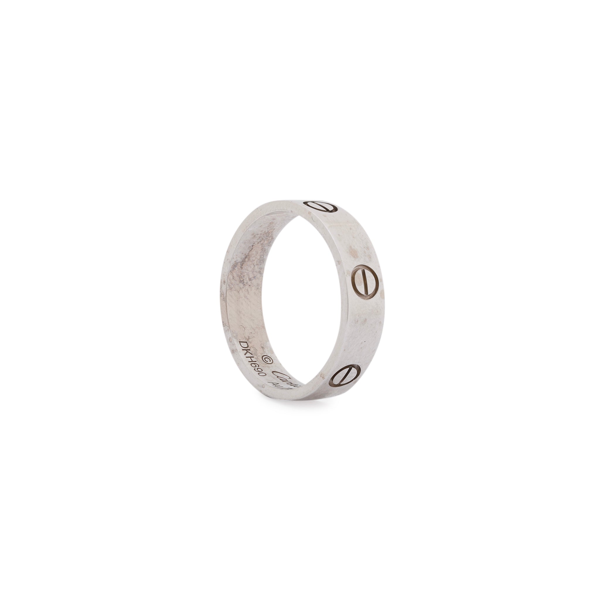 Cartier 18k White Gold 5.5 mm Love Ring w/ Box & Receipt