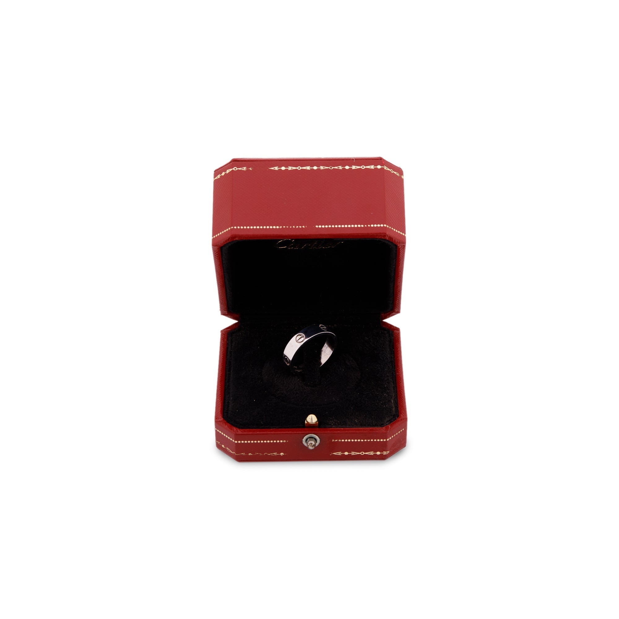 Cartier 18k White Gold 5.5 mm Love Ring w/ Box & Receipt