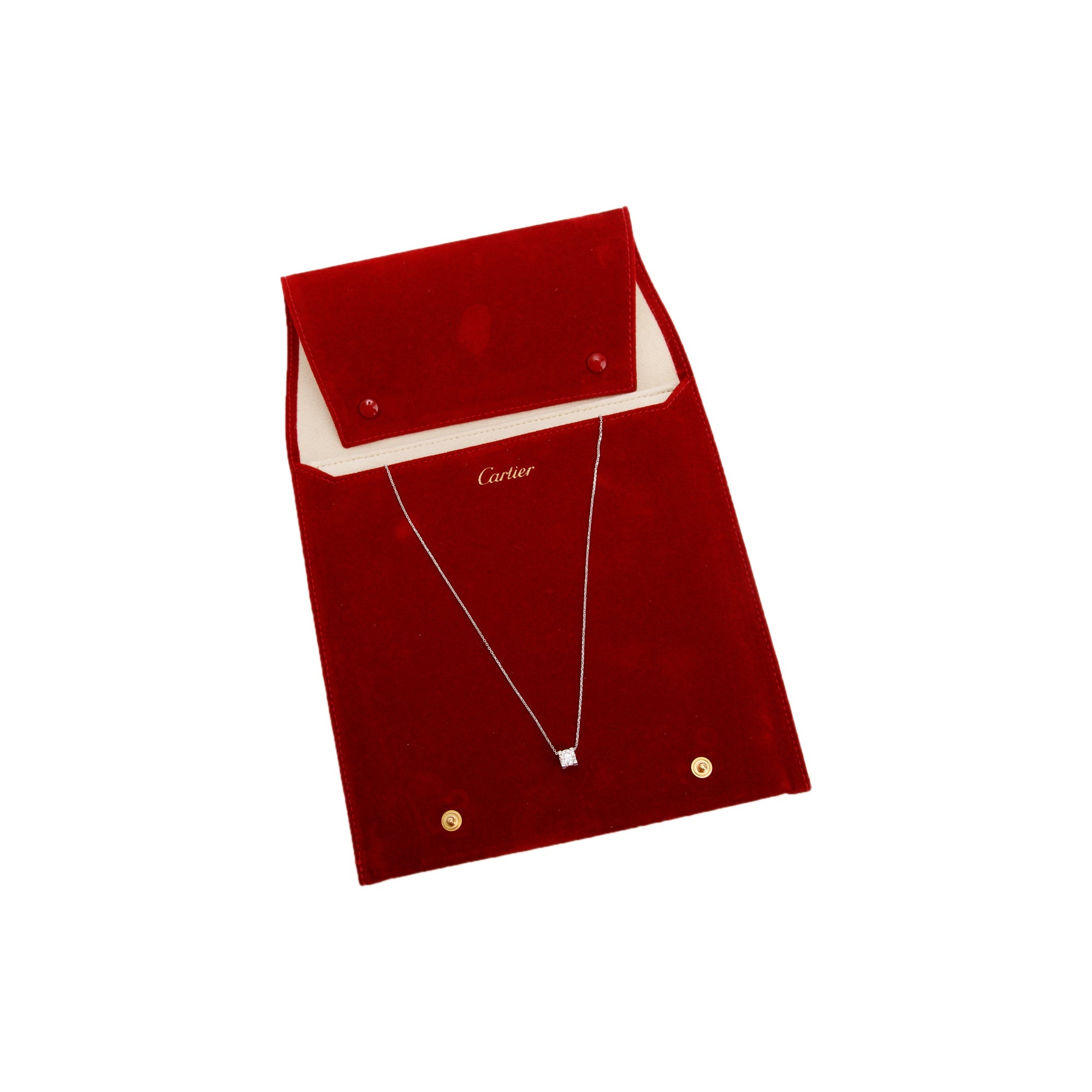 Cartier 18k White Gold C de Cartier 1.09 tcw. Diamond Pendant Necklace w/ GIA Certificate