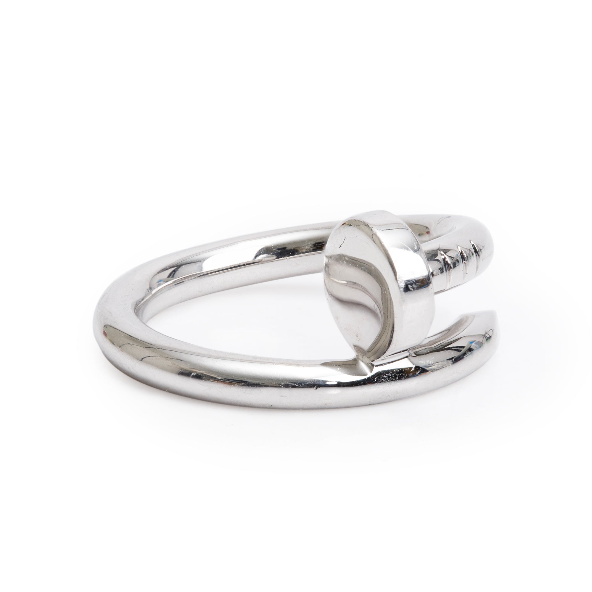 Cartier 18k White Gold Juste Un Clou Ring, Classic Model, Size 50 5.25