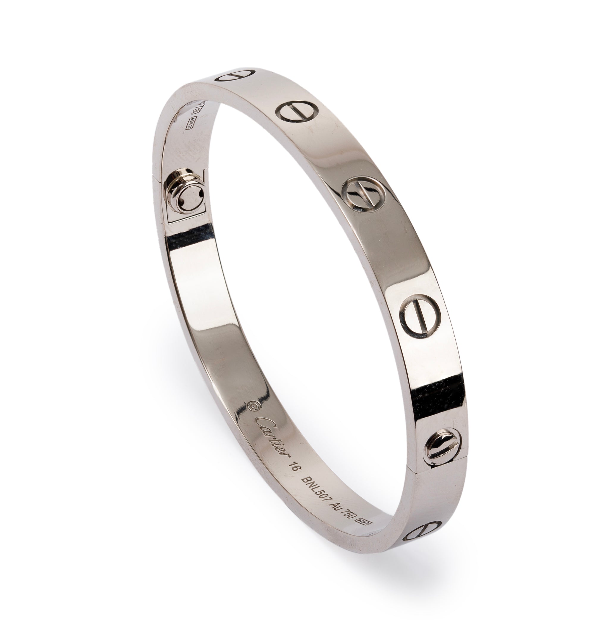 Cartier 18k White Gold Love Bracelet