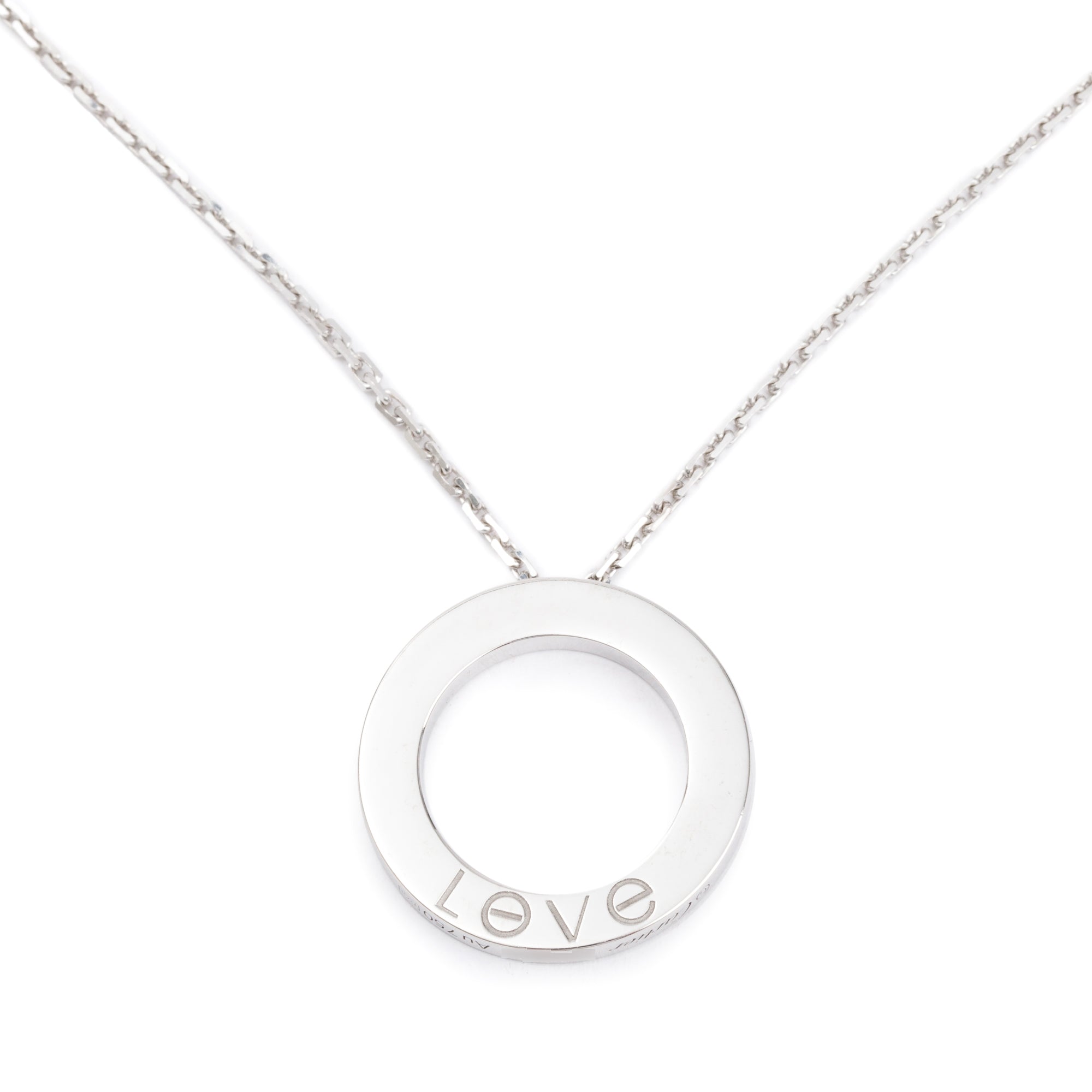 Cartier 18k White Gold Love Pendant Necklace