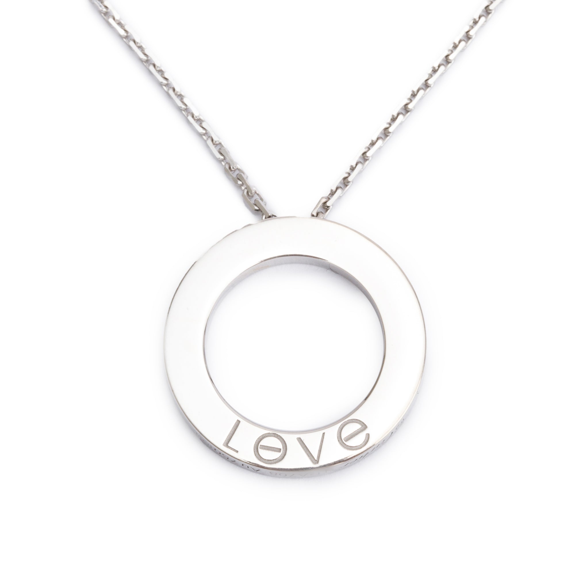Cartier 18k White Gold Love Pendant Necklace