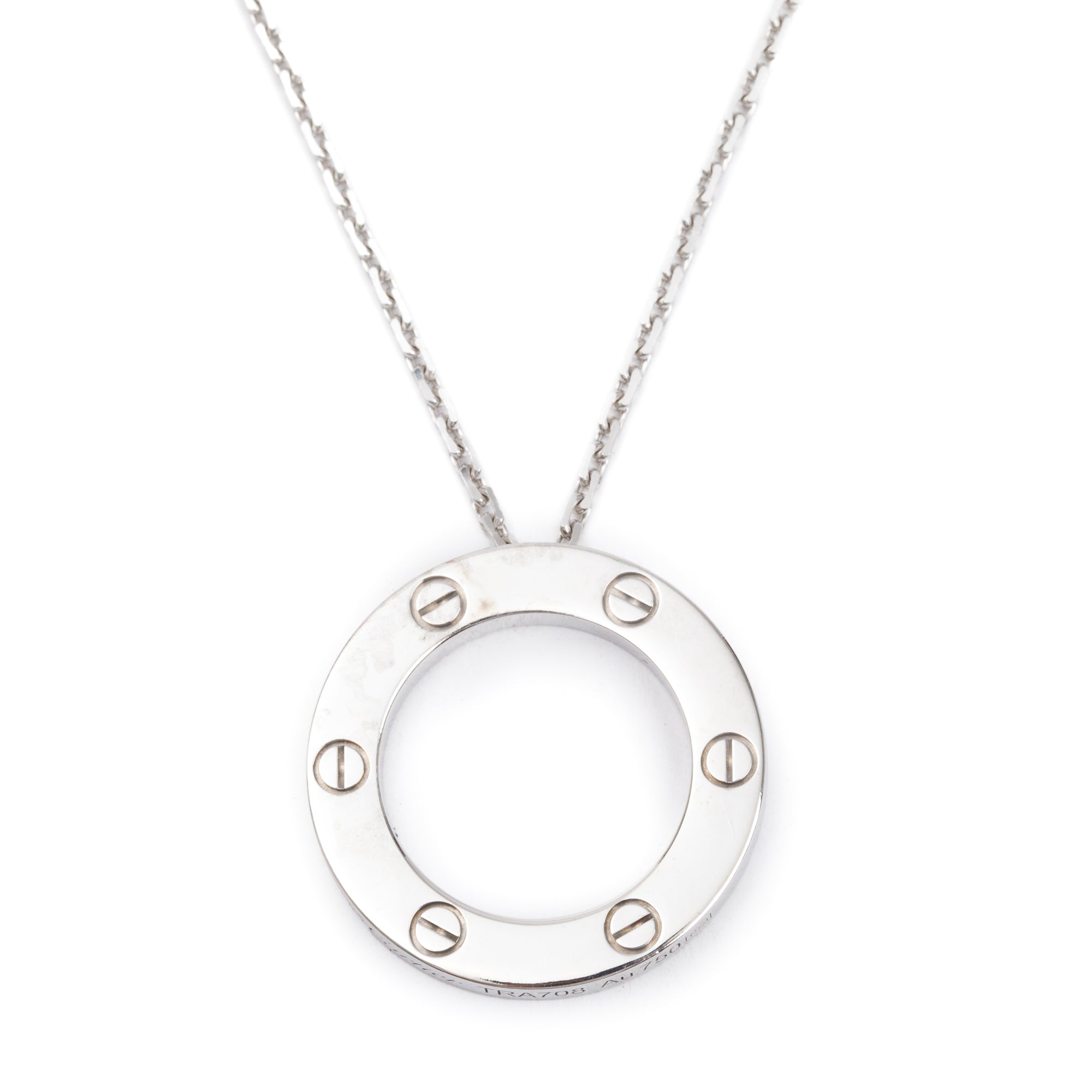 Cartier 18k White Gold Love Pendant Necklace