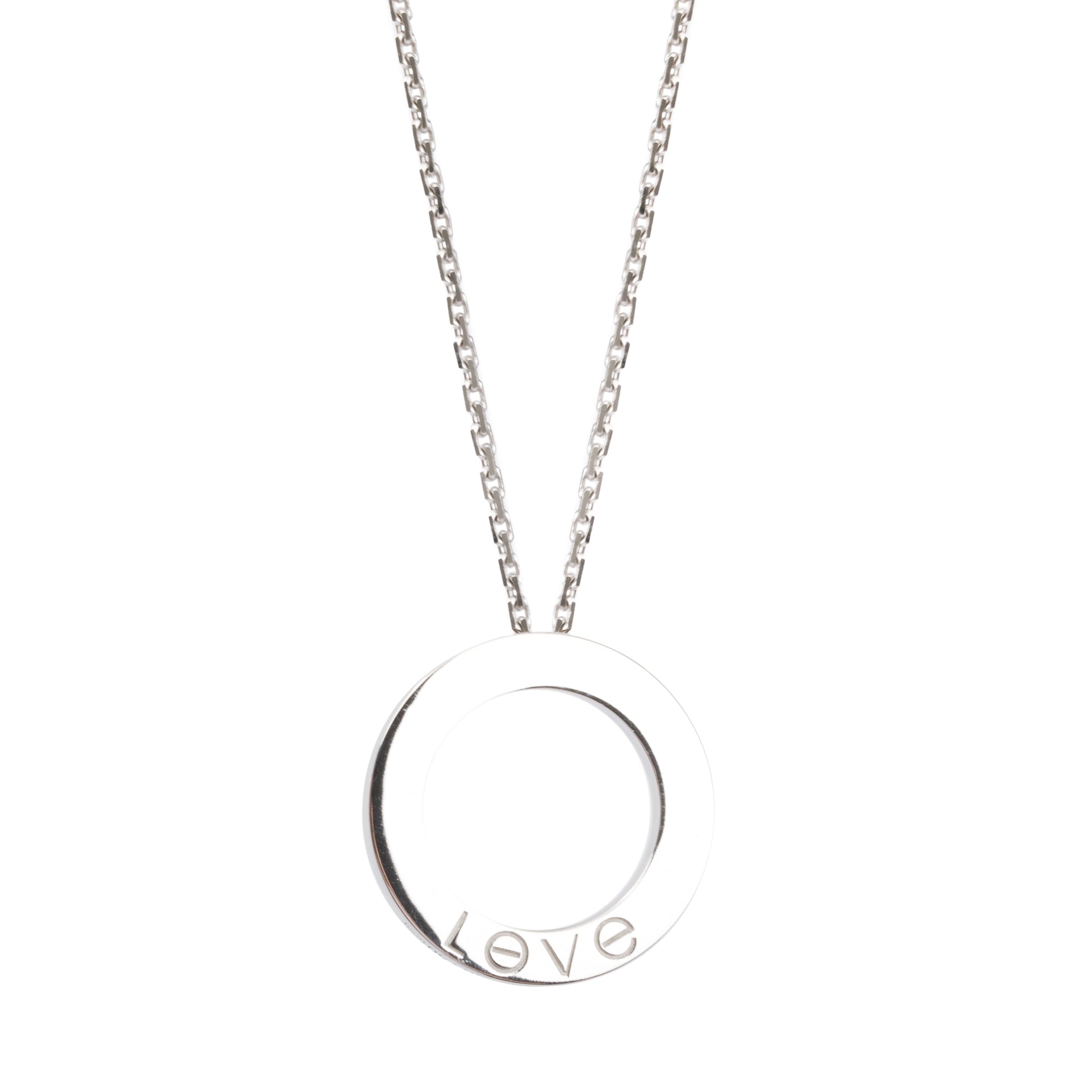Cartier 18k White Gold Love Pendant Necklace