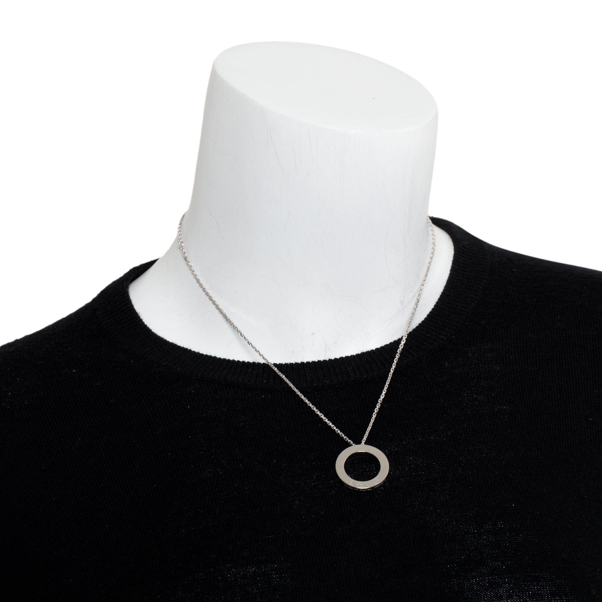 Cartier 18k White Gold Love Pendant Necklace