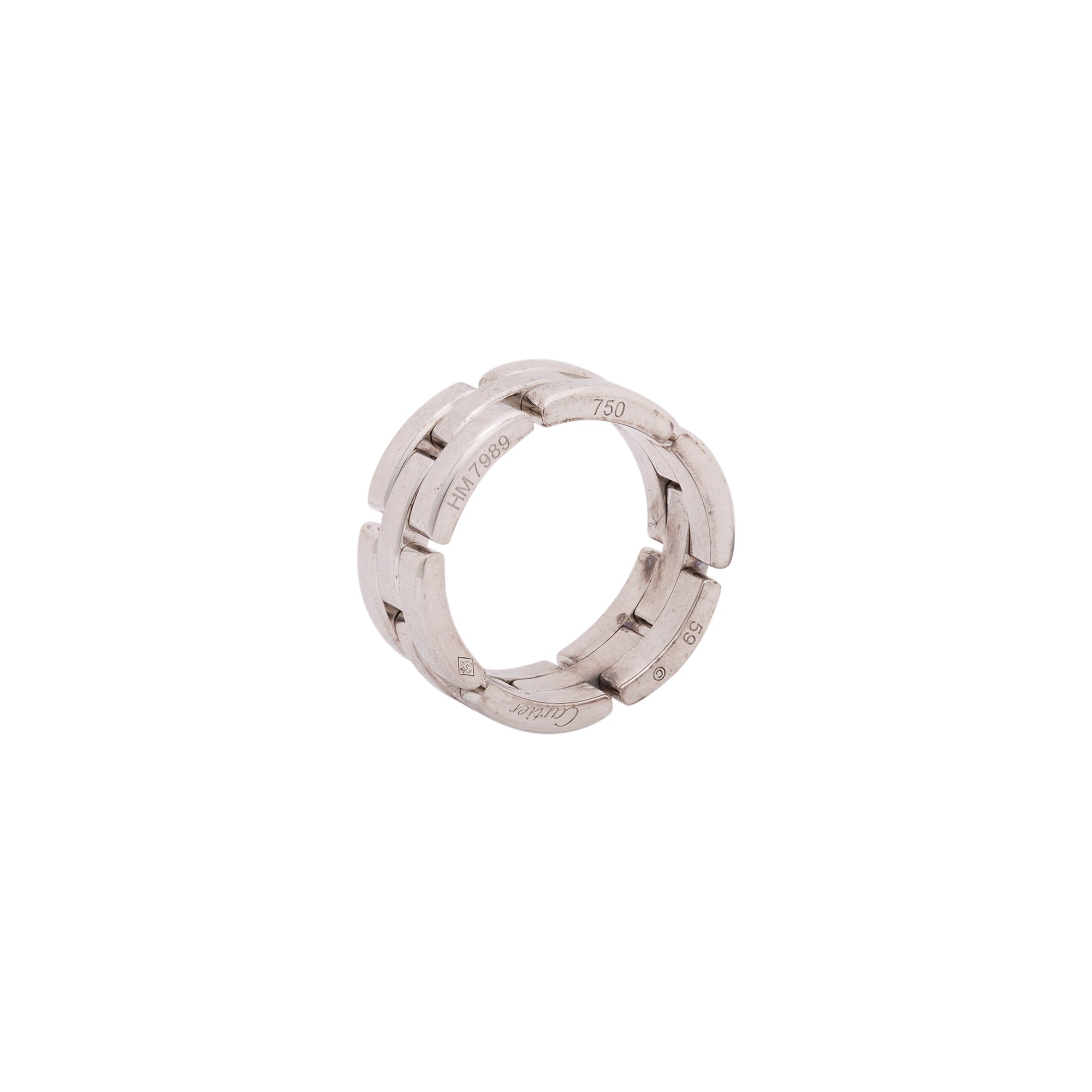 Cartier 18k White Gold Maillon Panthere Ring