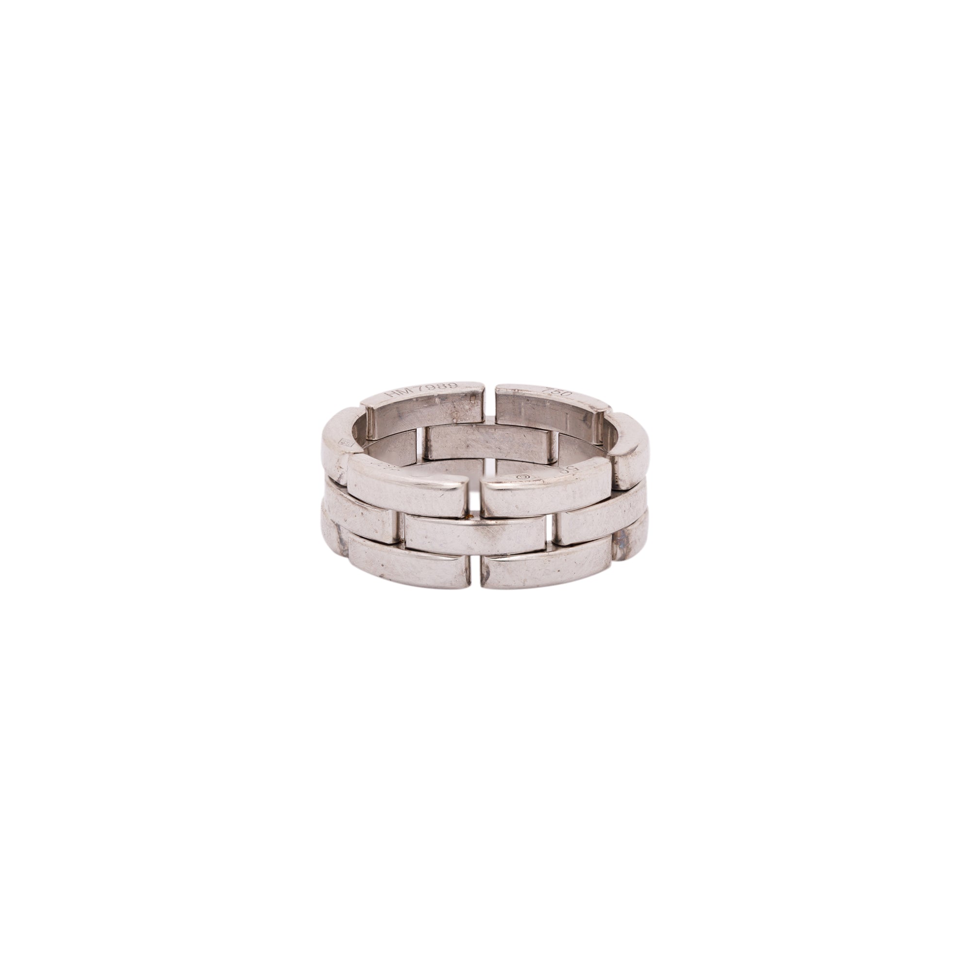 Cartier 18k White Gold Maillon Panthere Ring