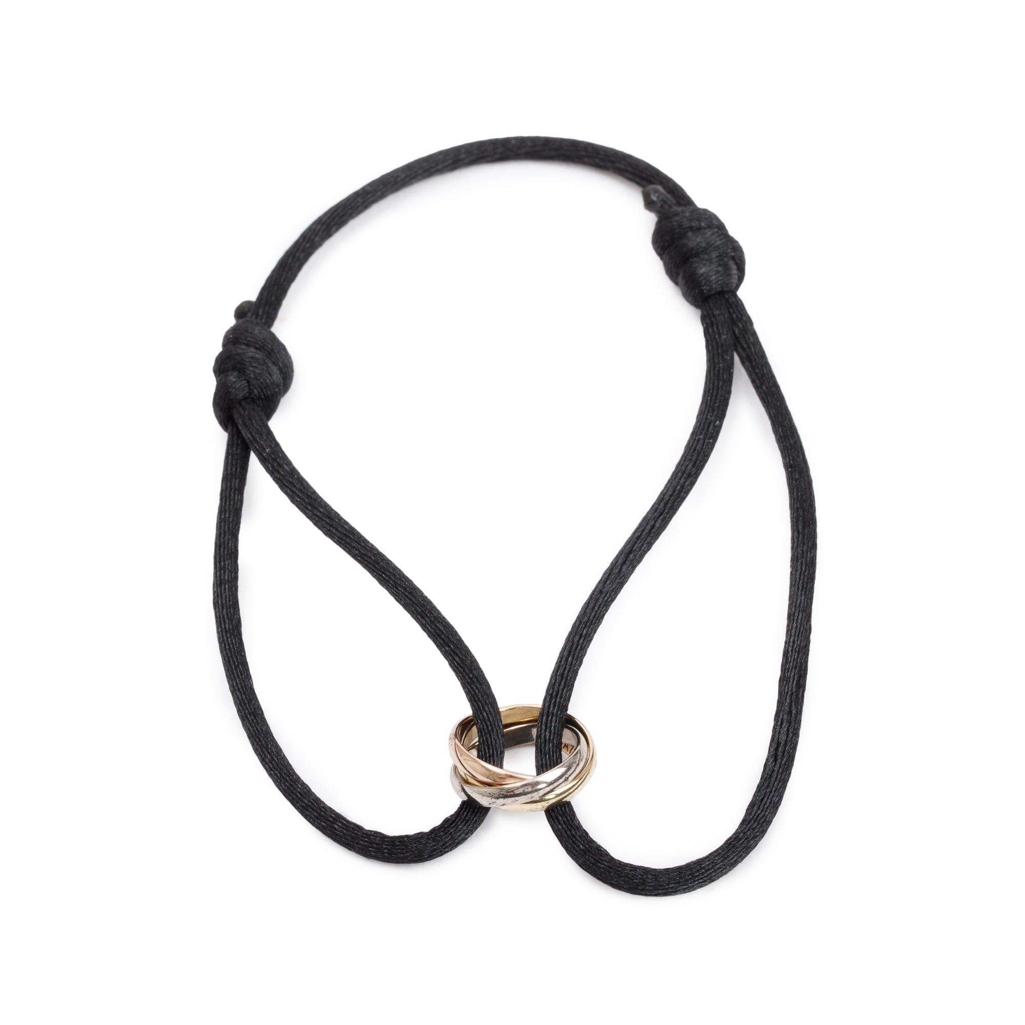 Cartier 18k White, Yellow & Rose Gold Trinity Cord Bracelet