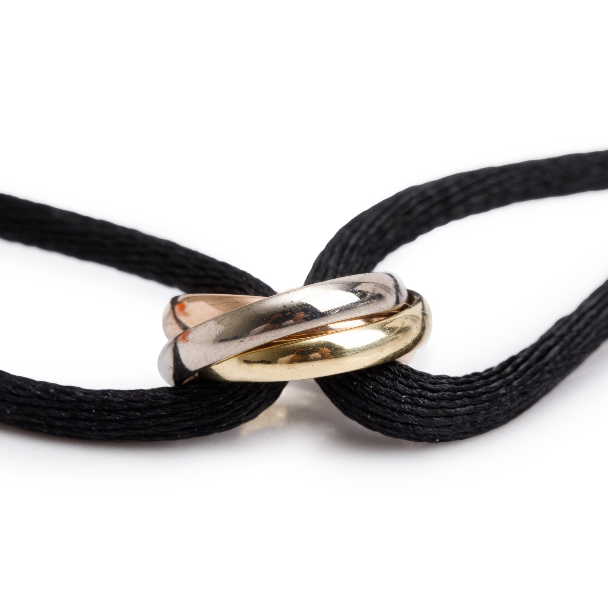 Cartier 18k White, Yellow & Rose Gold Trinity Cord Bracelet – OLIVER'S