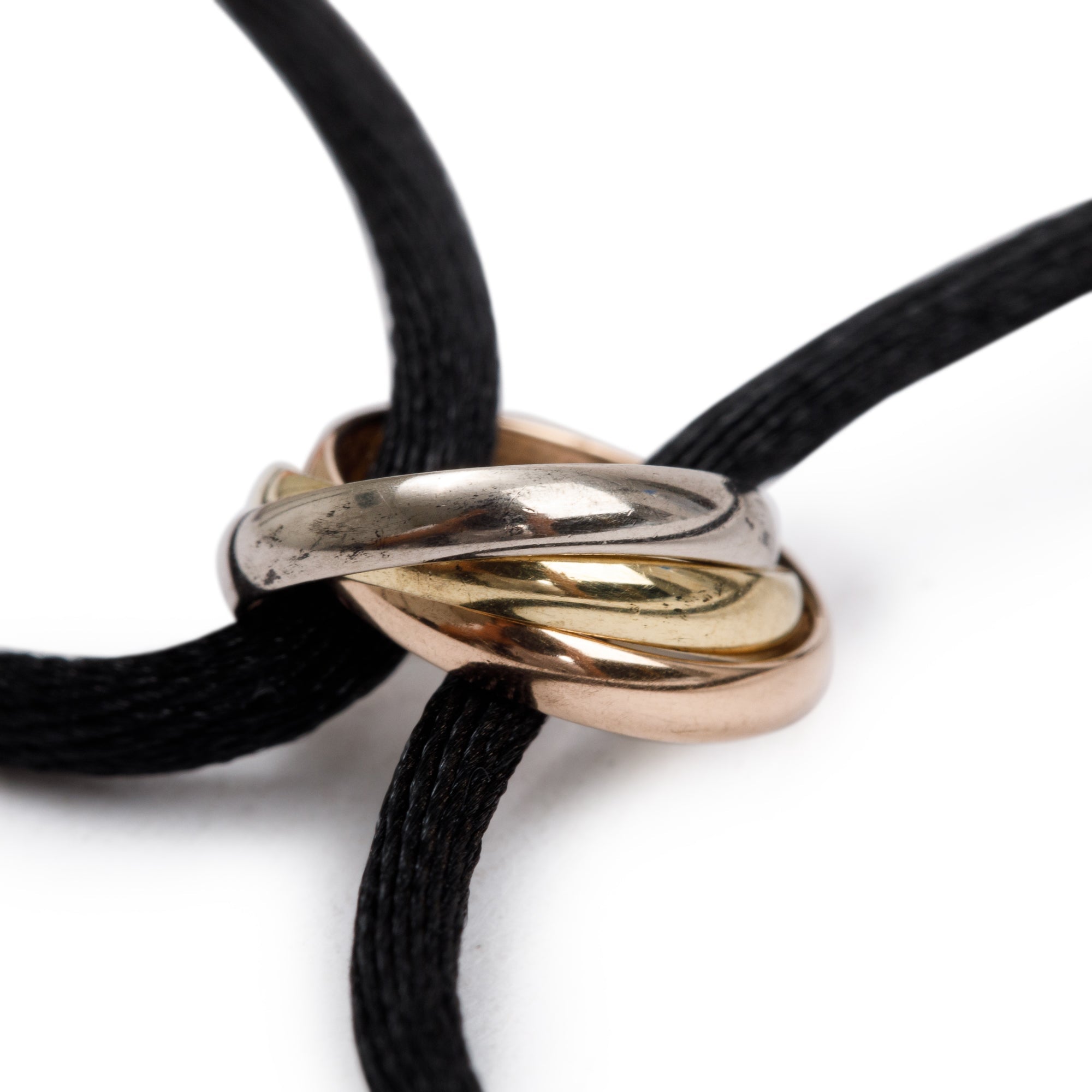 Cartier 18k White, Yellow & Rose Gold Trinity Cord Bracelet