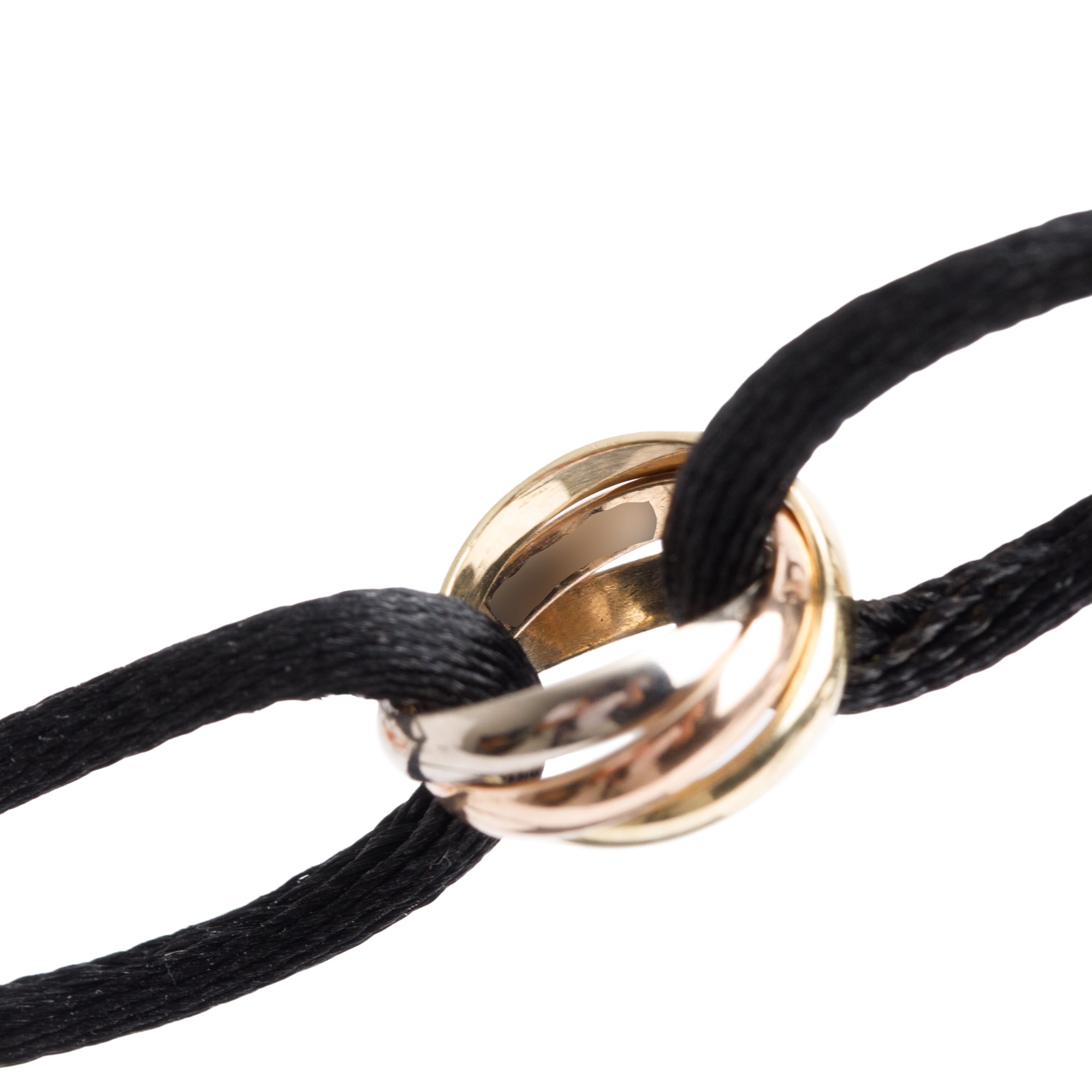 Cartier 18k White, Yellow & Rose Gold Trinity Cord Bracelet