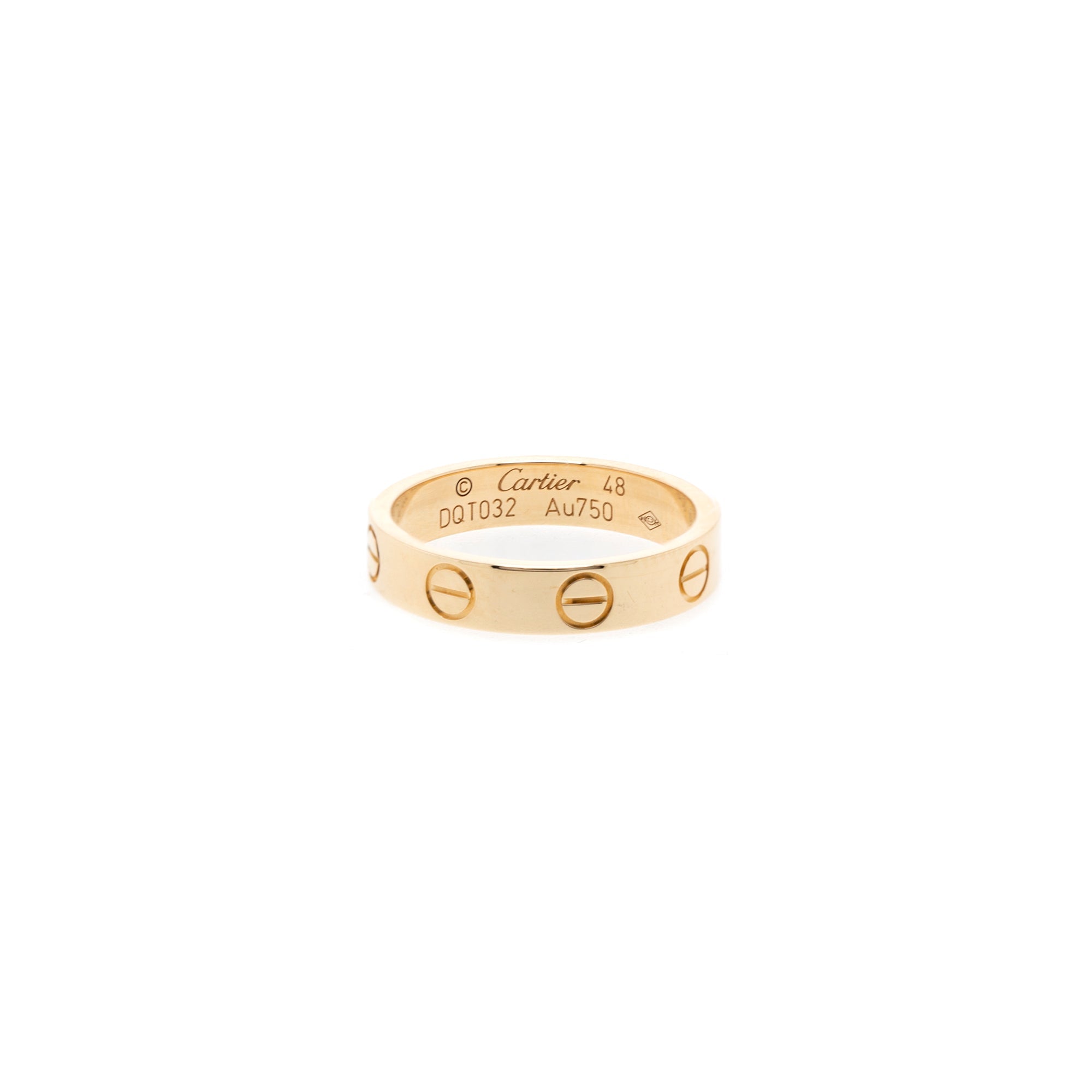 Cartier 18k Yellow Gold 3.6 mm Love Wedding Band Ring