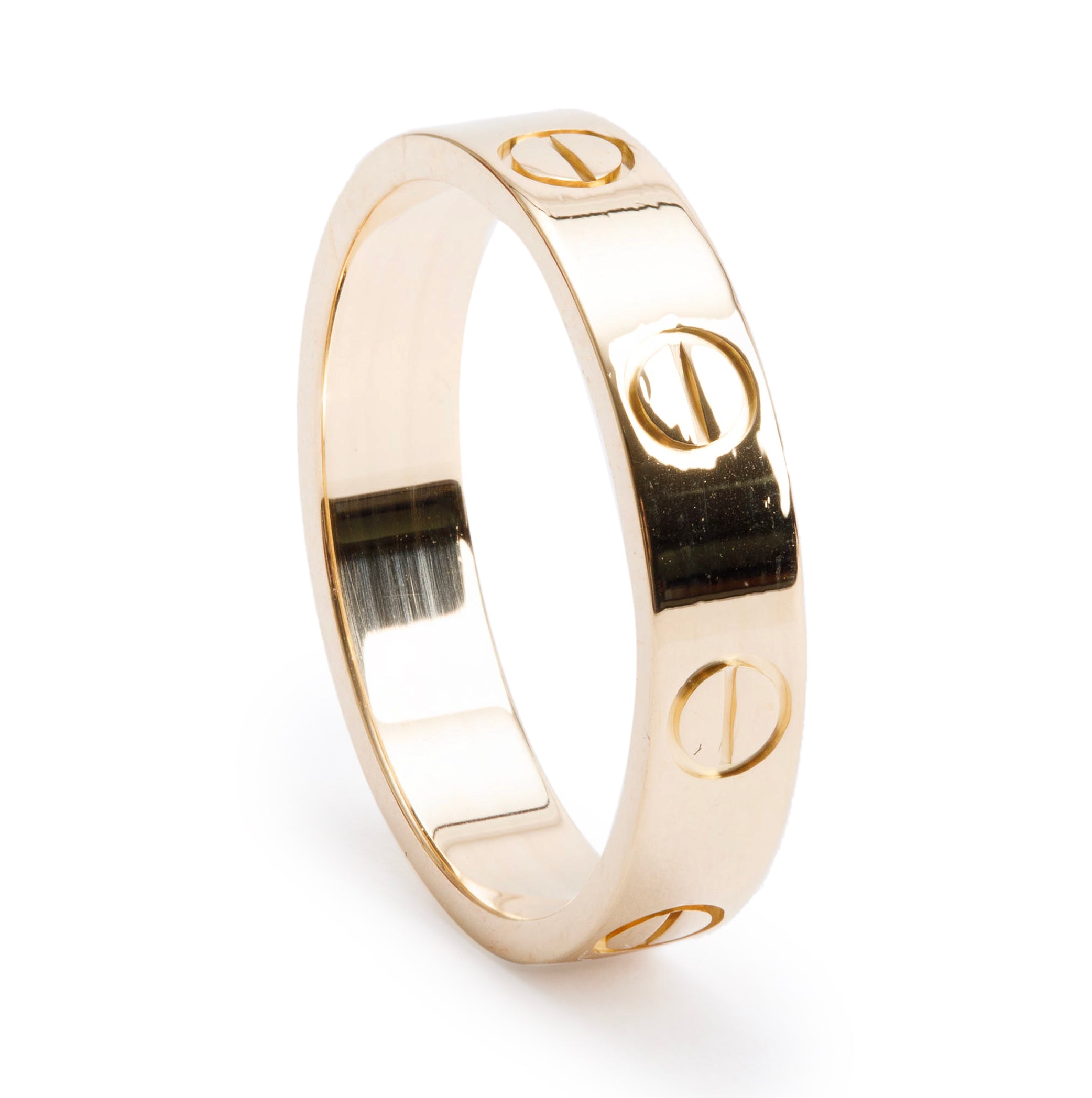 Cartier 18k Yellow Gold 3.6 mm Love Wedding Band Ring, Size 49 4.75 w/ Box & Certificate