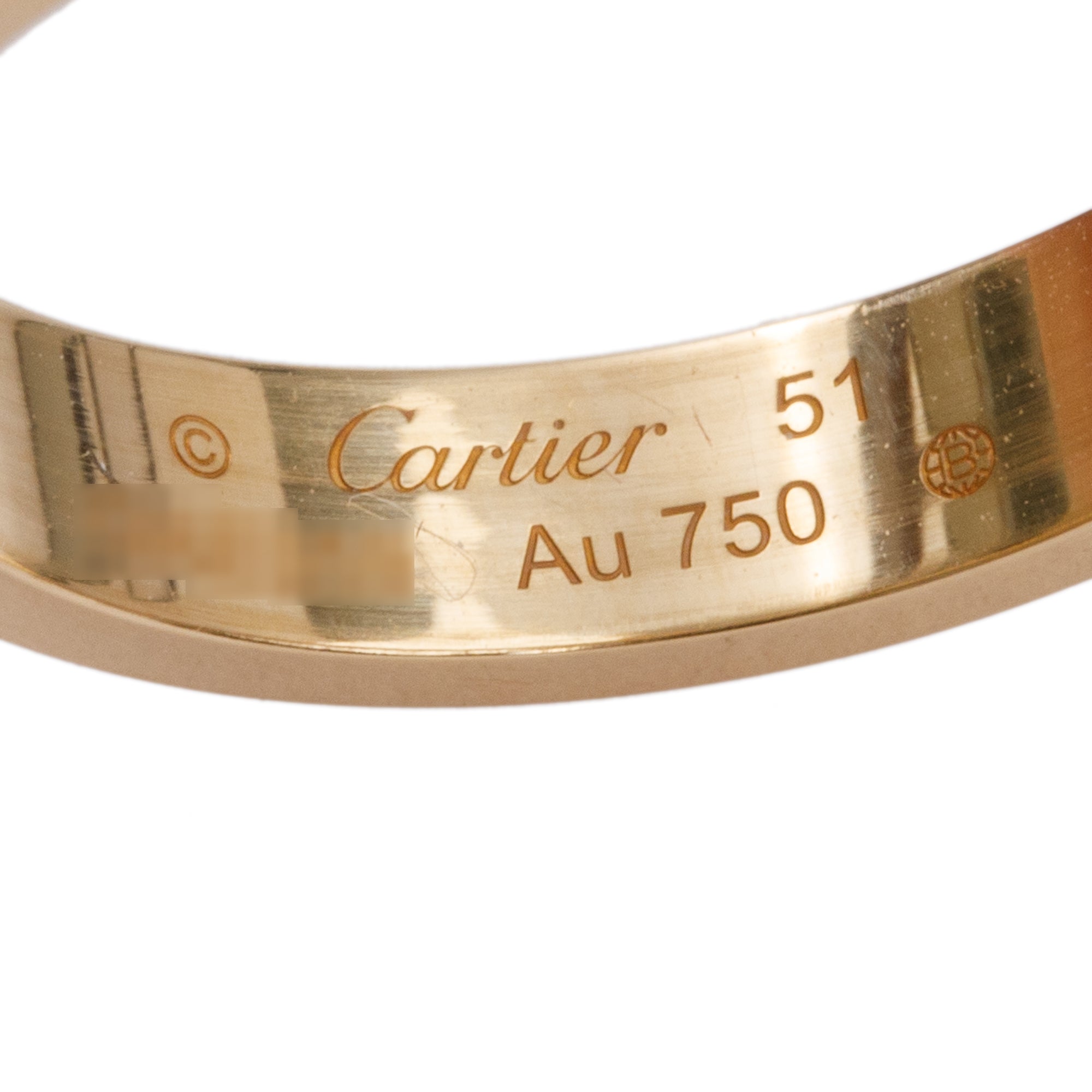 Cartier 18k Yellow Gold 3.6 mm Love Wedding Band Ring, Size 51 5.75 w/ Box & Certificate