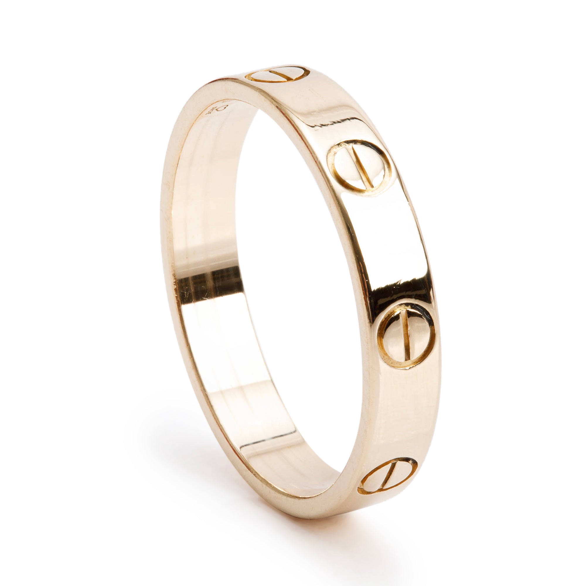 Cartier 18k Yellow Gold 3.6 mm Love Wedding Band Ring, Size 55 7.25 w/ Box & Certificate