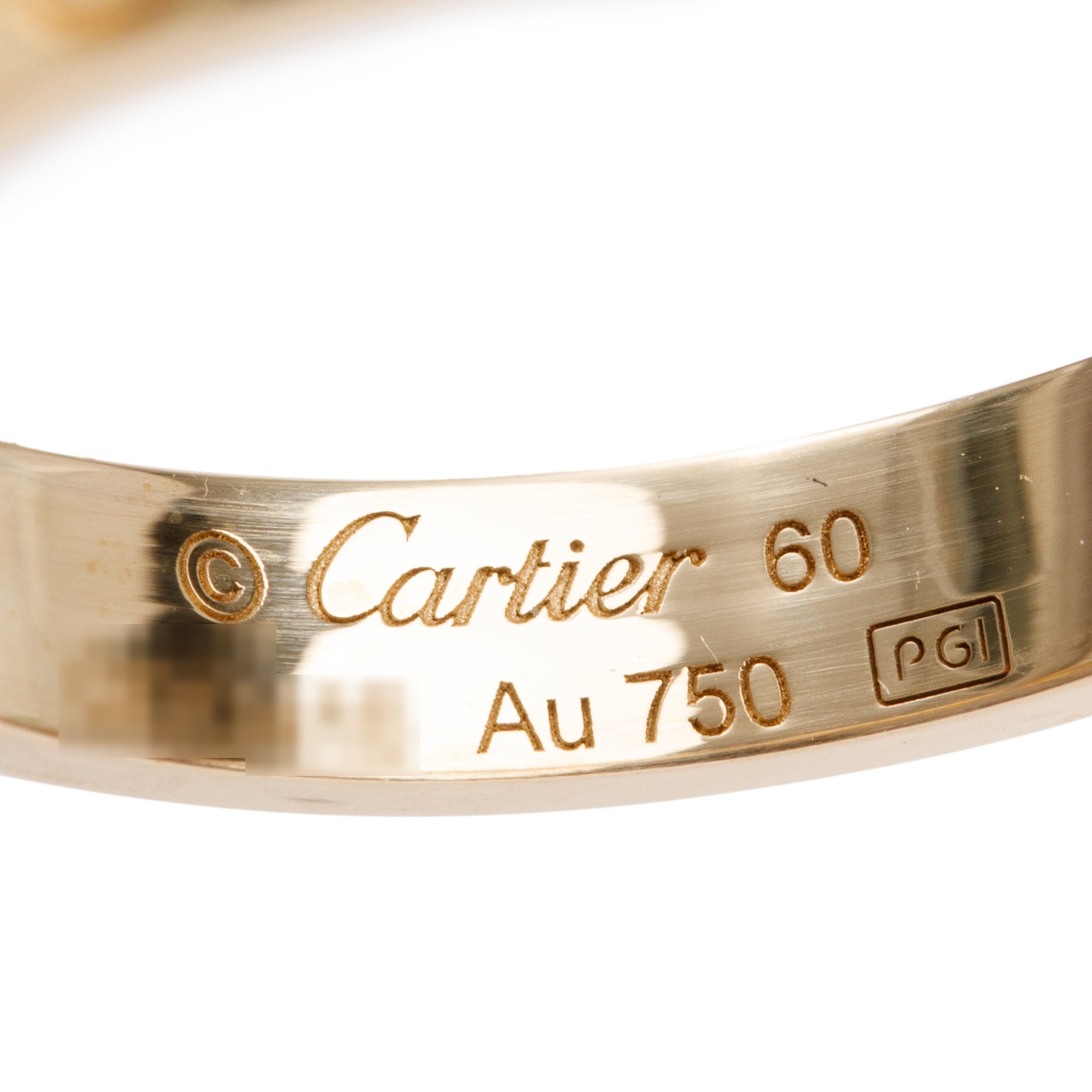 Cartier 18k Yellow Gold 3.6 mm Love Wedding Band Ring, Size 60 9.25
