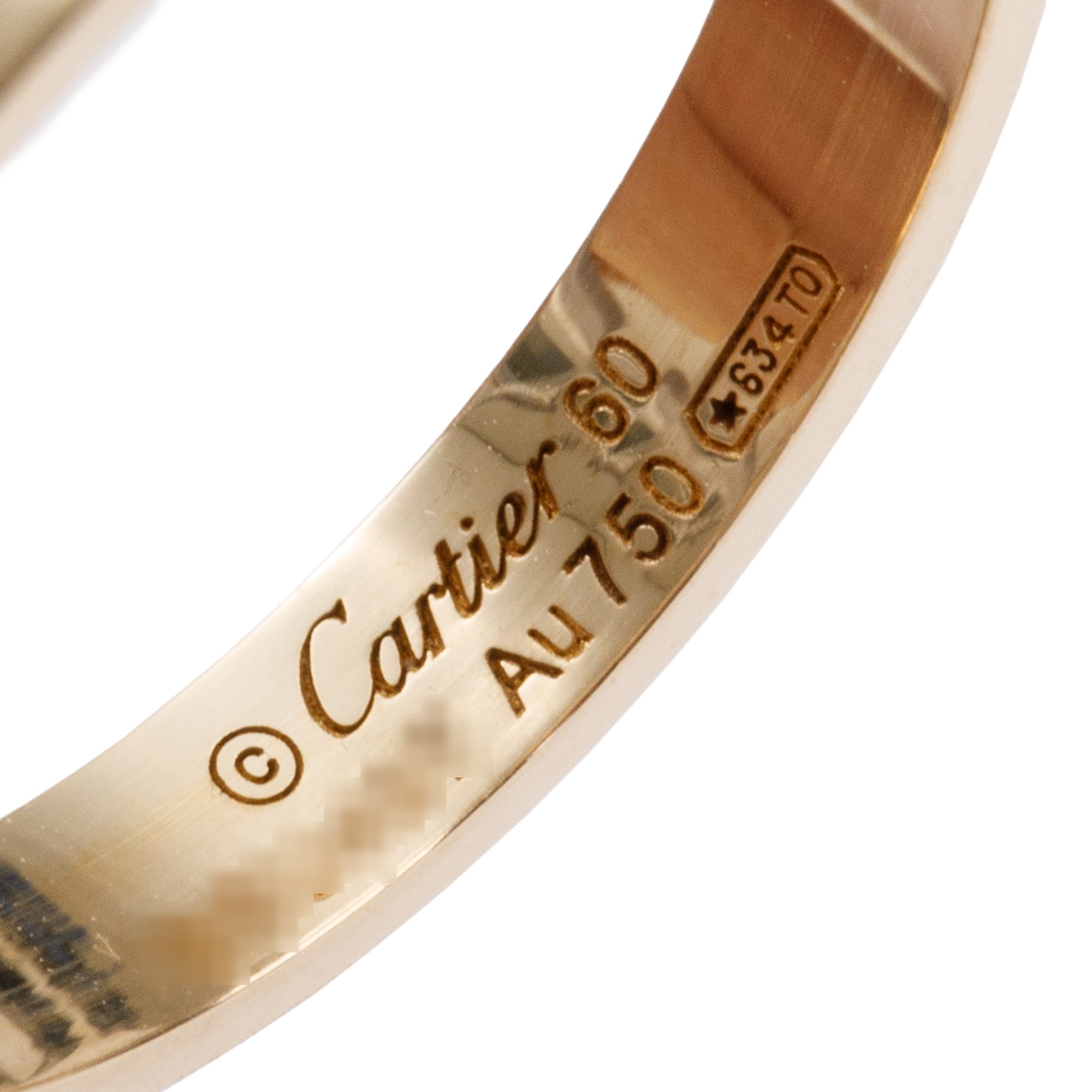 Cartier 18k Yellow Gold 3.6 mm Love Wedding Band Ring, Size 60 9.25 w/ Box