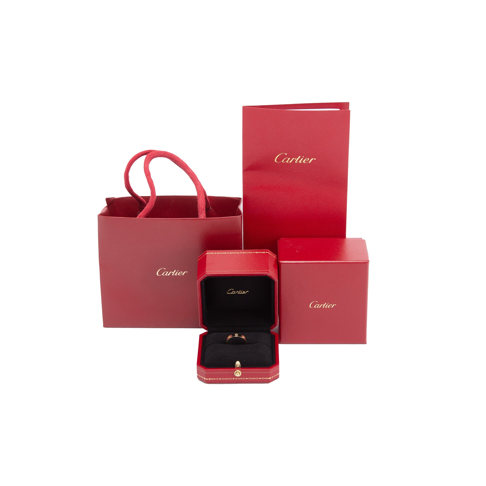 Cartier 18k Yellow Gold 3.6 mm Love Wedding Band Ring w/ Box, Receipt & Certificate