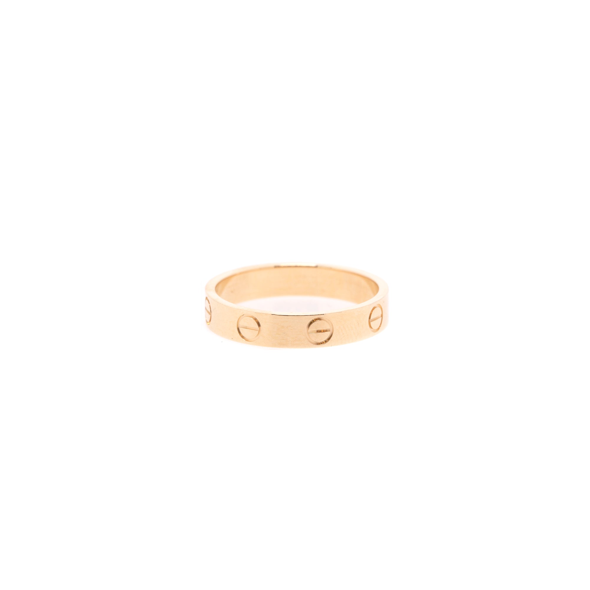 Cartier 18k Yellow Gold 3.6 mm Love Wedding Band Ring w/ Box, Receipt & Certificate