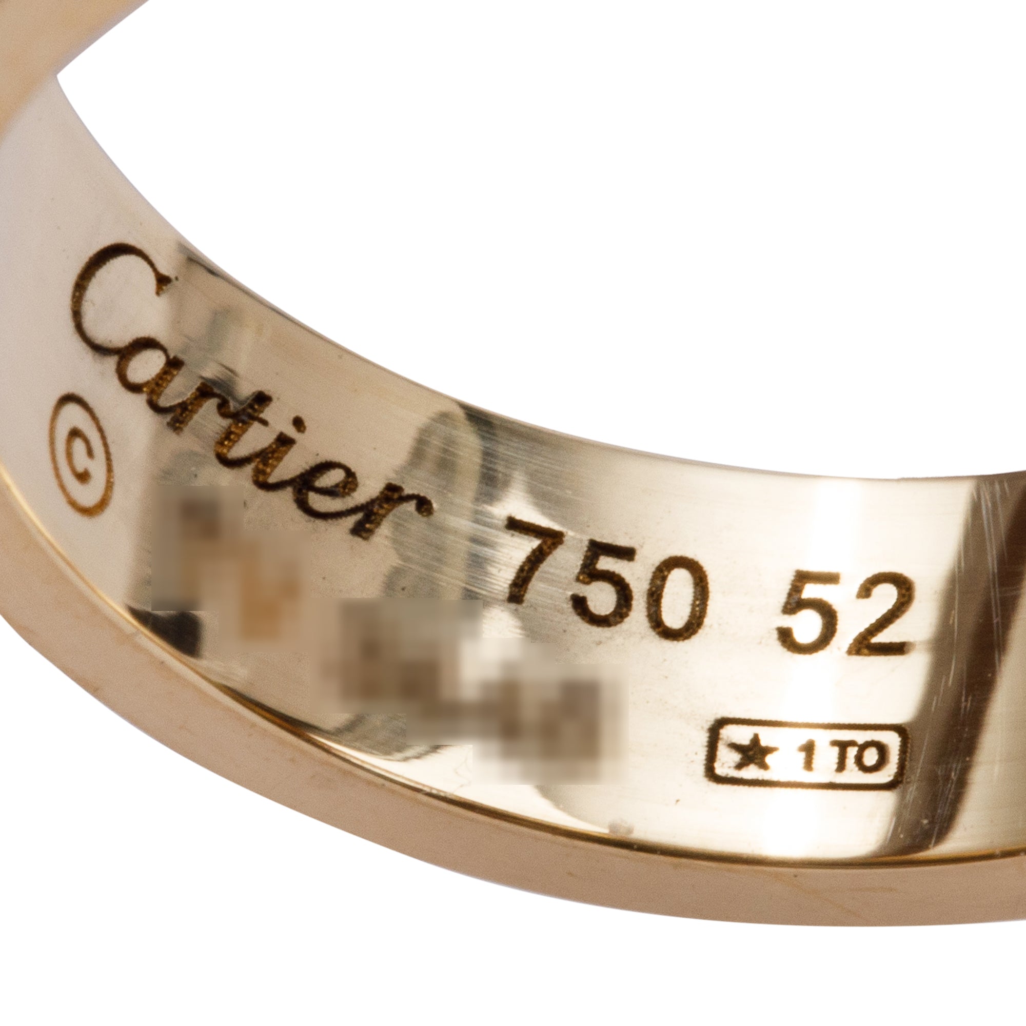 Cartier 18k Yellow Gold 5.5 MM Love Ring, Size 52 6 w/ Box & Certificate