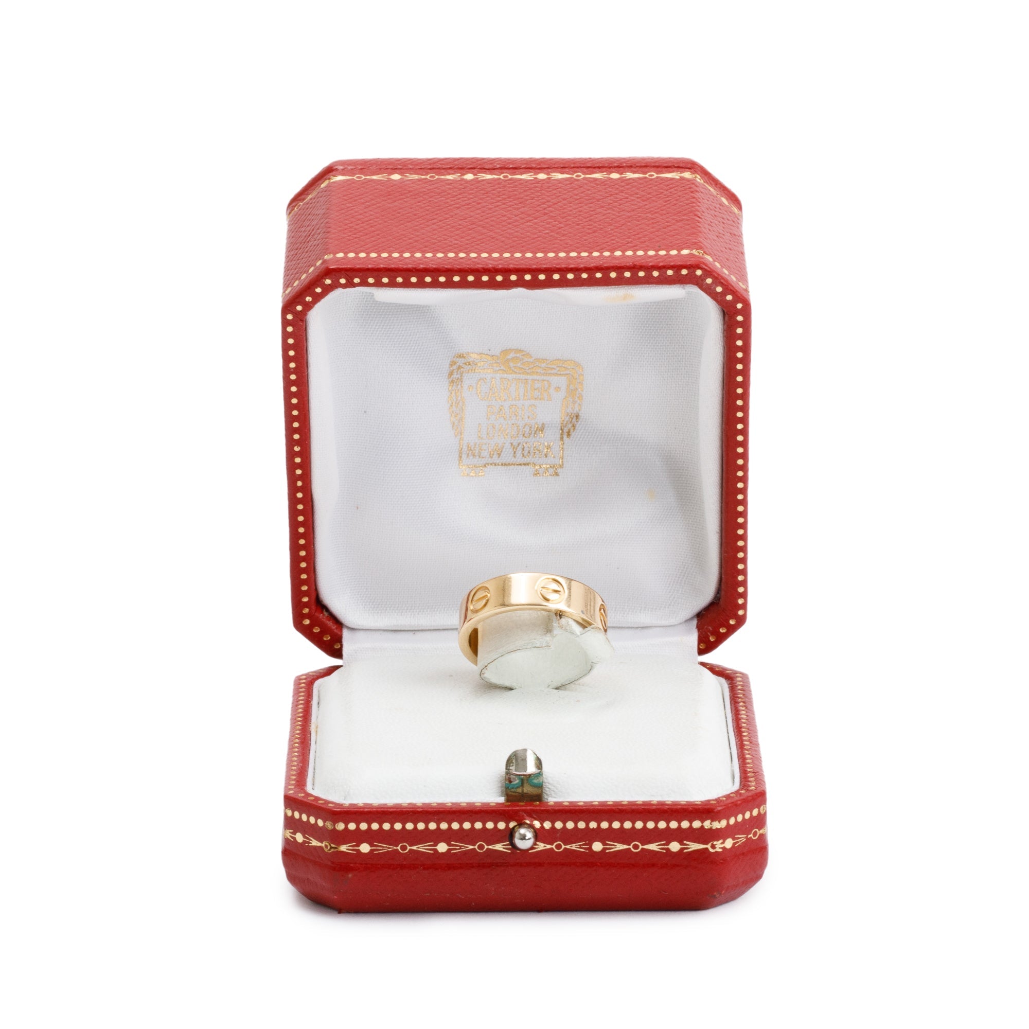 Cartier 18k Yellow Gold 5.5 MM Love Ring, Size 55 7.25 w/ Box