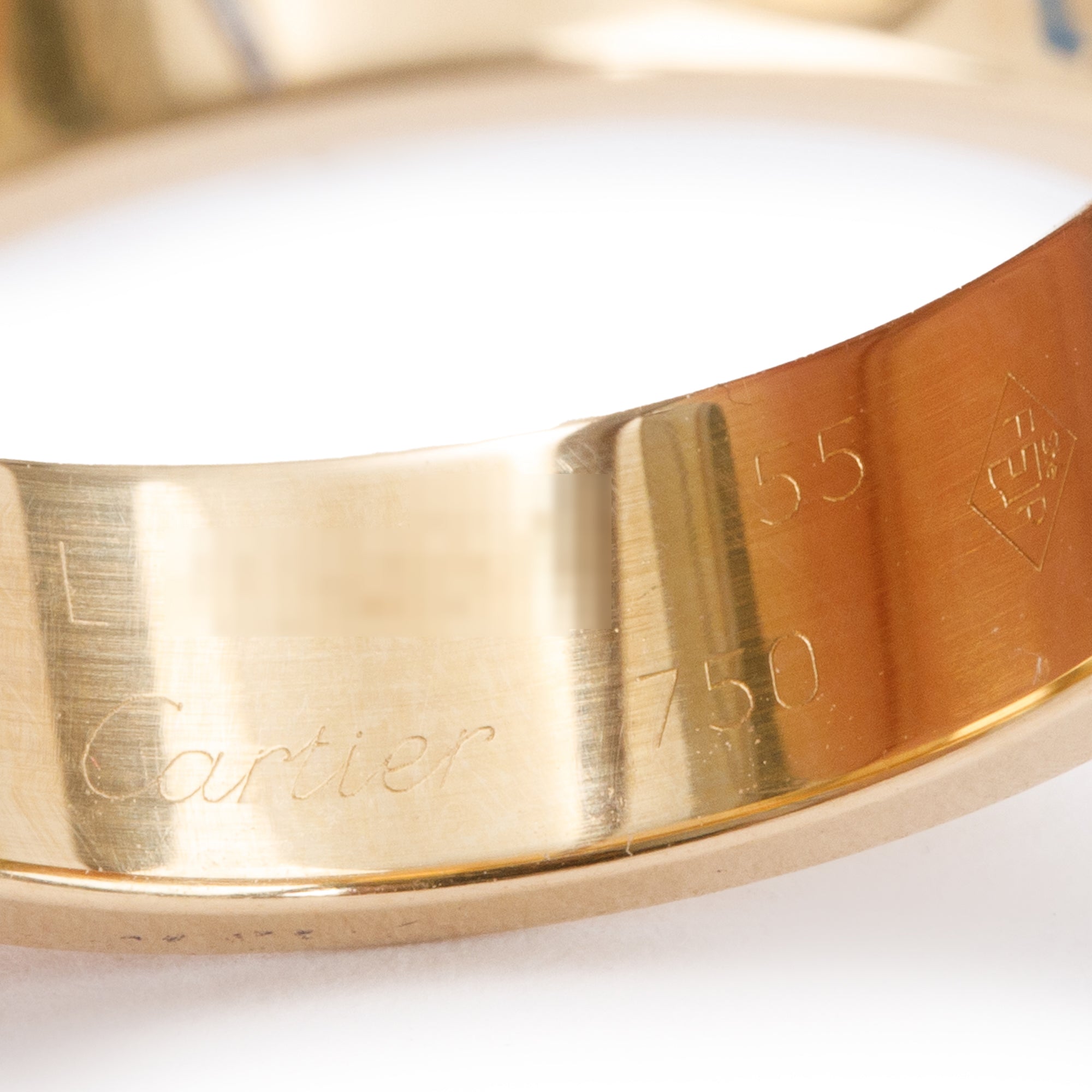 Cartier 18k Yellow Gold 5.5 MM Love Ring, Size 55 7.25 w/ Box