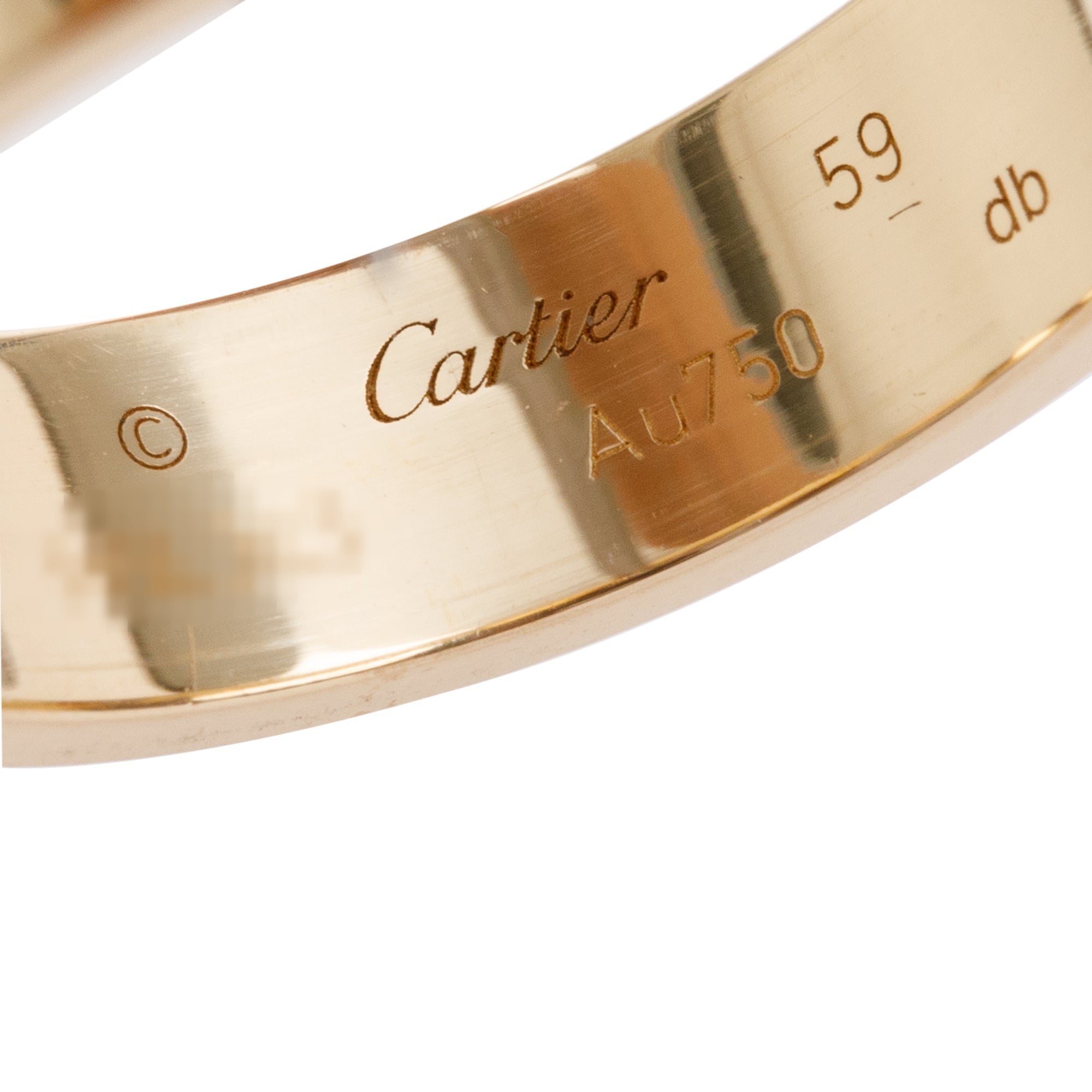Cartier 18k Yellow Gold 5.5 MM Love Ring, Size 59 8.75