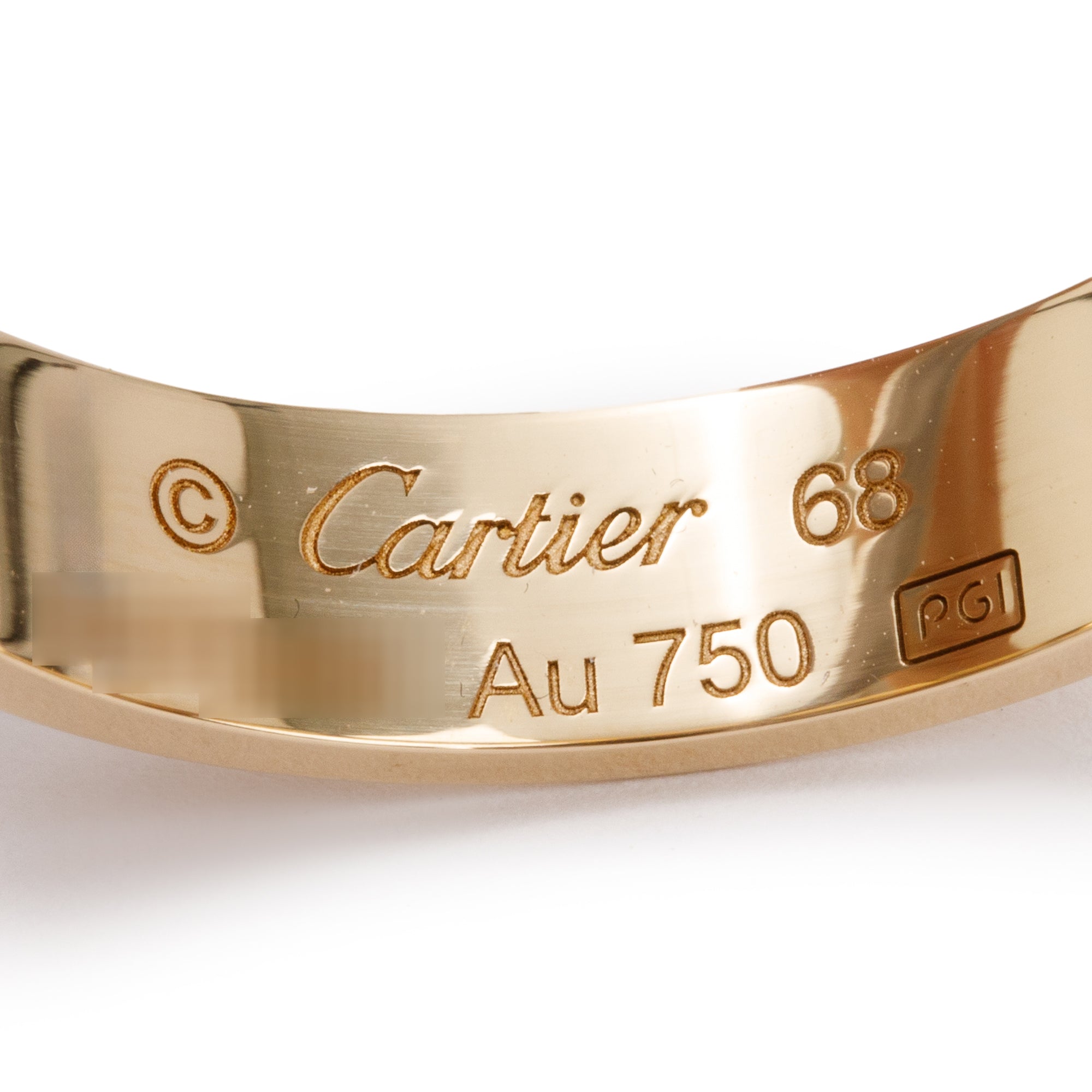 Cartier 18k Yellow Gold 5.5 MM Love Ring, Size 68 12.25 w/ Box & Certificate