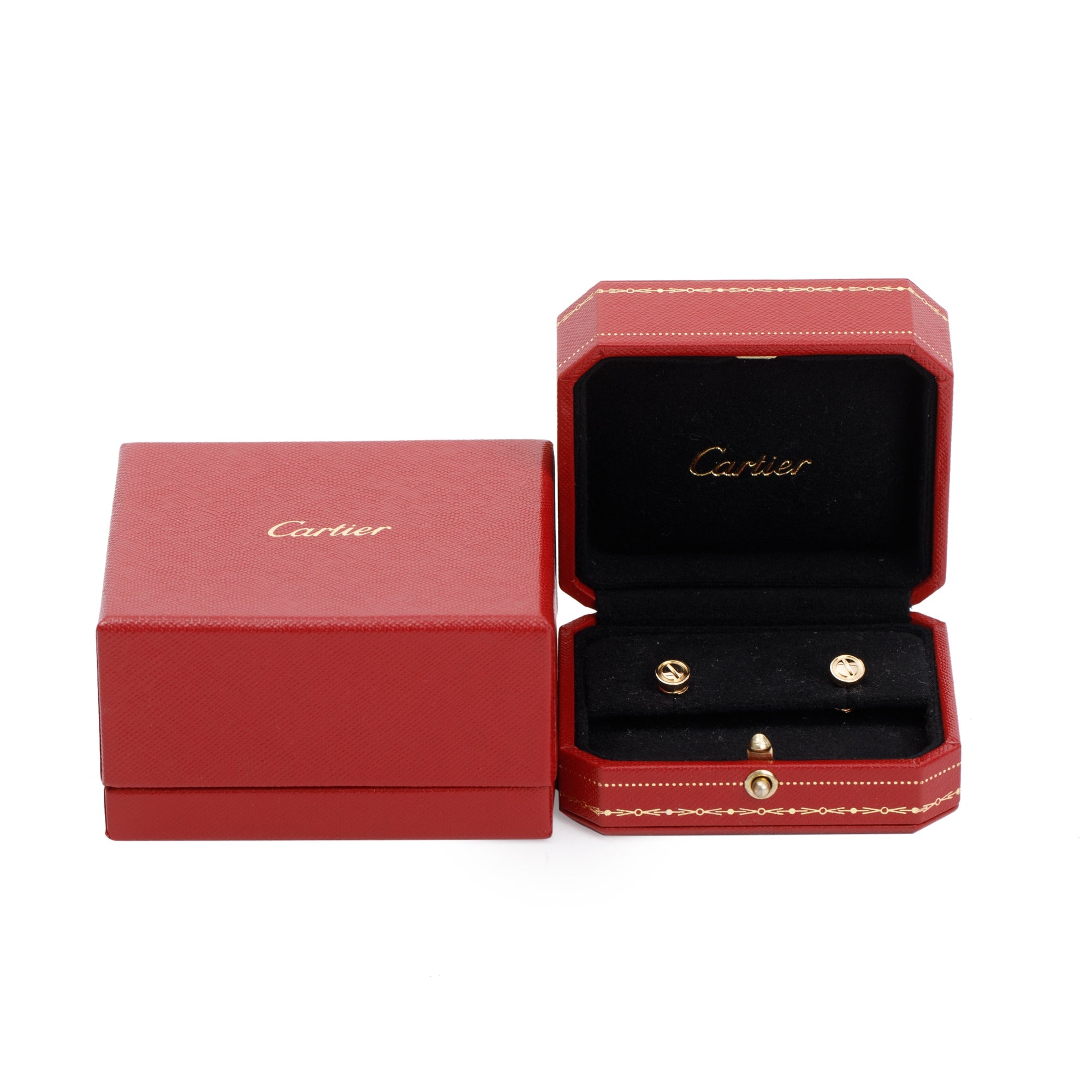 Cartier 18k Yellow Gold 7.2 MM Love Stud Earrings w/ Box