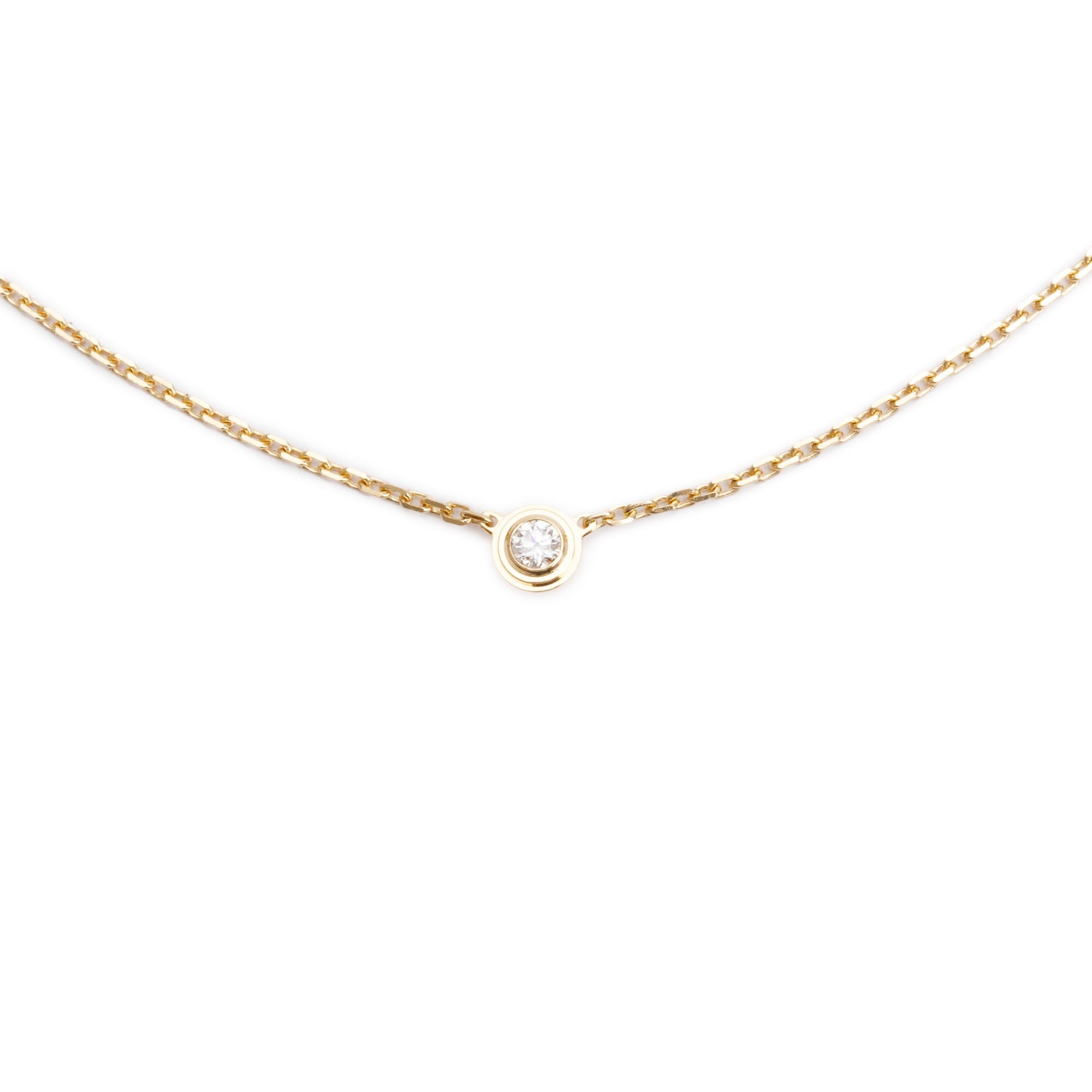 Cartier 18k Yellow Gold D'Amour Necklace, XS Model w/ Receipt