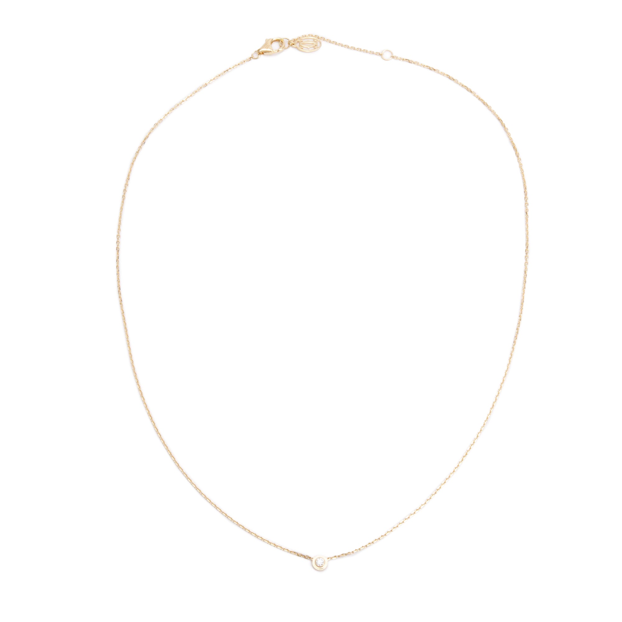 Cartier 18k Yellow Gold D'Amour Necklace, XS Model w/ Receipt