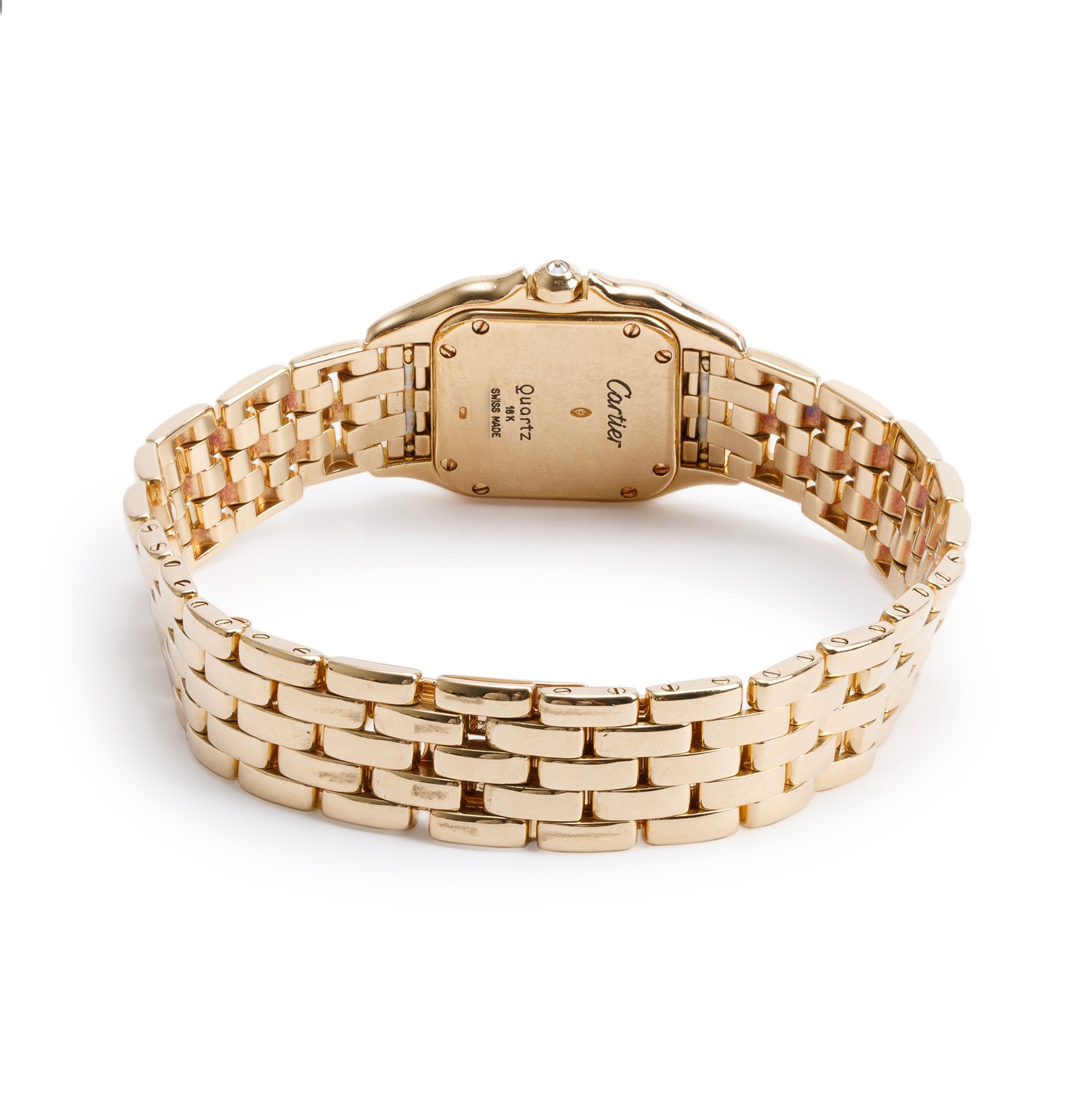 Cartier 18k Yellow Gold Diamond Bezel Panthere de Cartier Watch, Small Model w/ Box