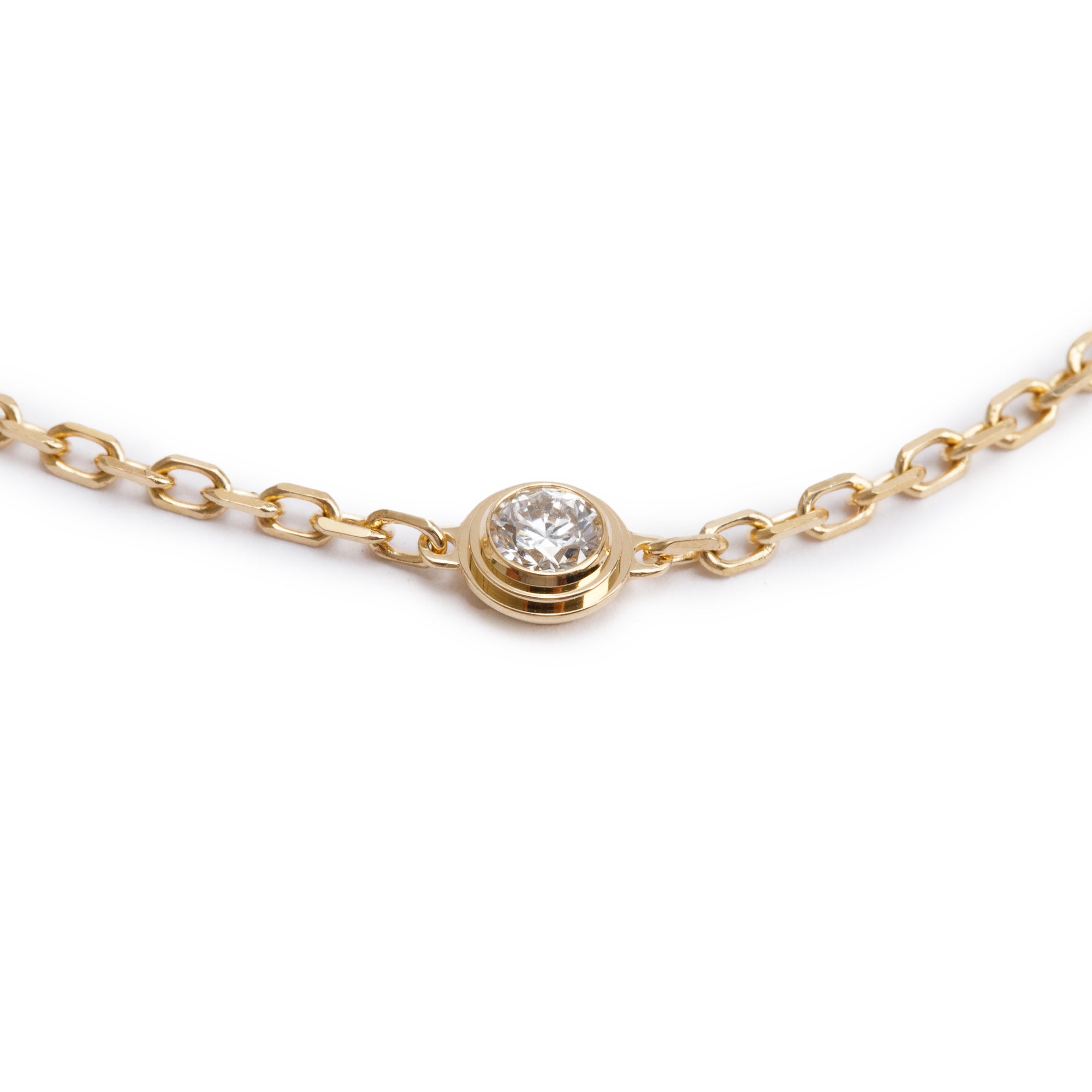 Cartier 18k Yellow Gold Diamond D'Amour Bracelet, Small Model w/ Box, Receipt & Certificate