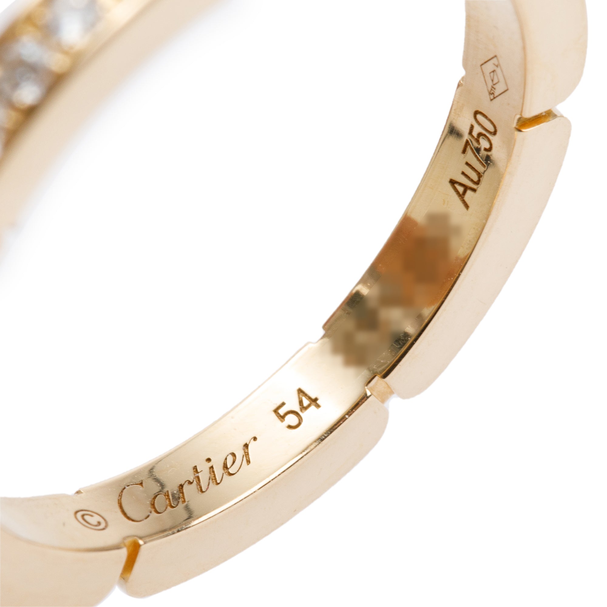 Cartier 18k Yellow Gold Diamond Maillon Panthere 2.5 MM Wedding Band, Size 54 7
