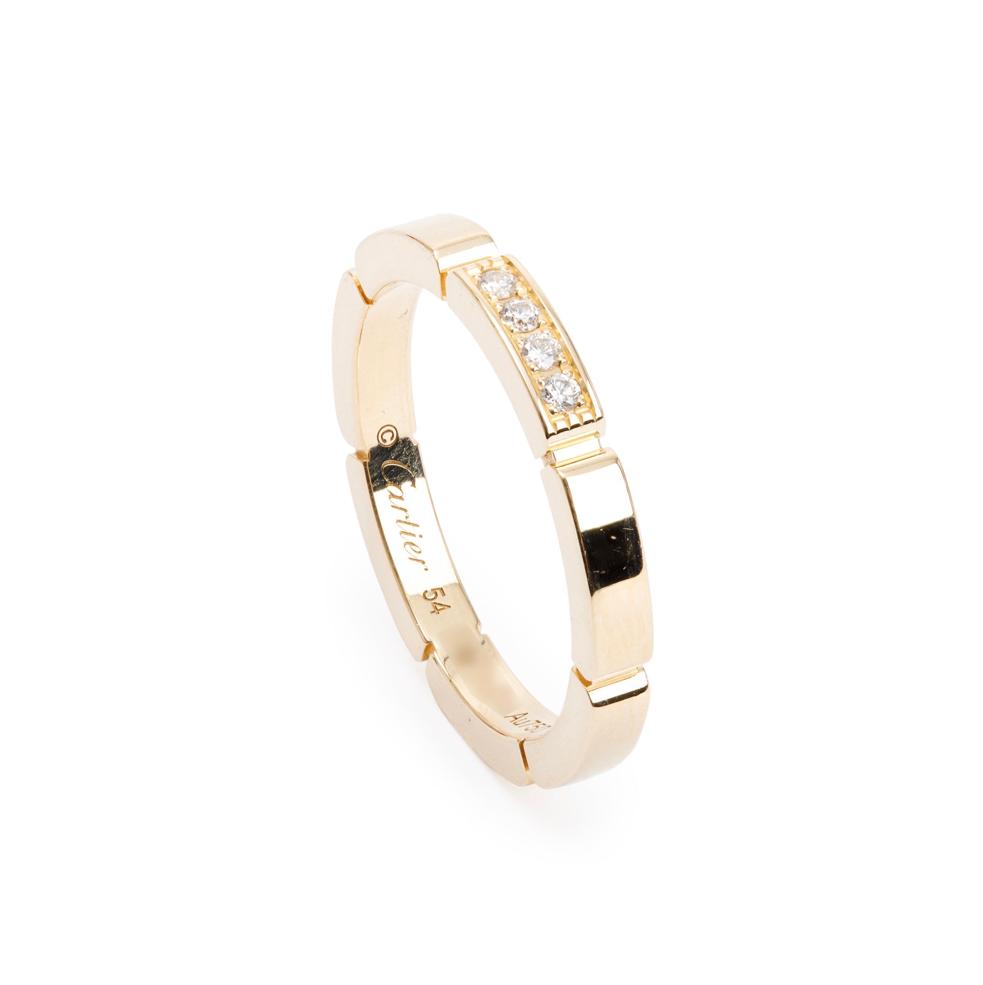 Cartier 18k Yellow Gold Diamond Maillon Panthere 2.5 MM Wedding Band, Size 54 7